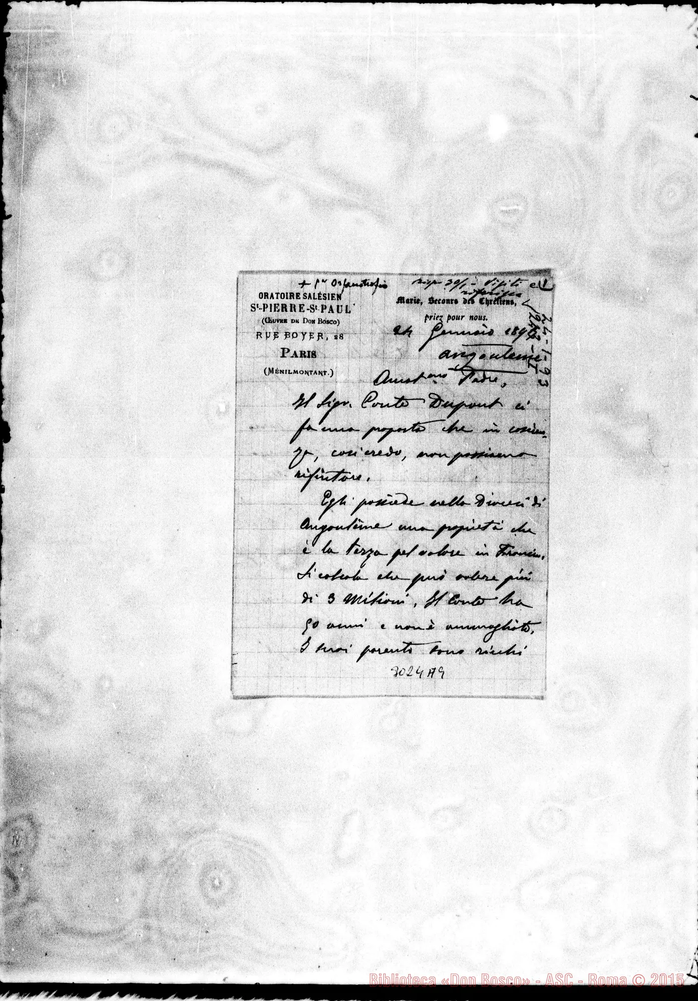Fotogramma A 9 — Angoulème: D. Ronchail - D. Rua. Paris, 24-01-1893