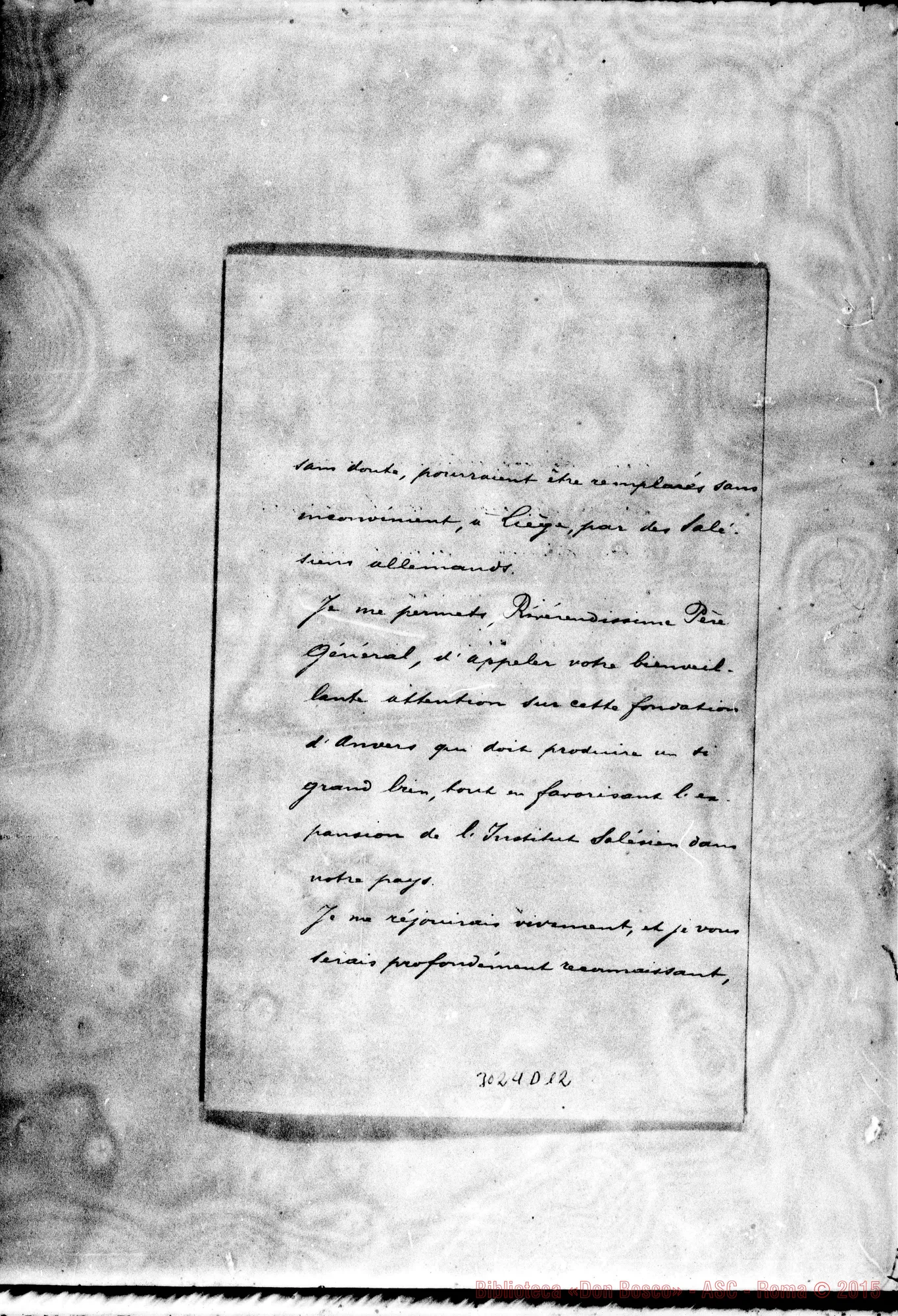 Fotogramma D 12 — Card. Mercier Desiderato - D. Albera. Malines, 5-04-1911