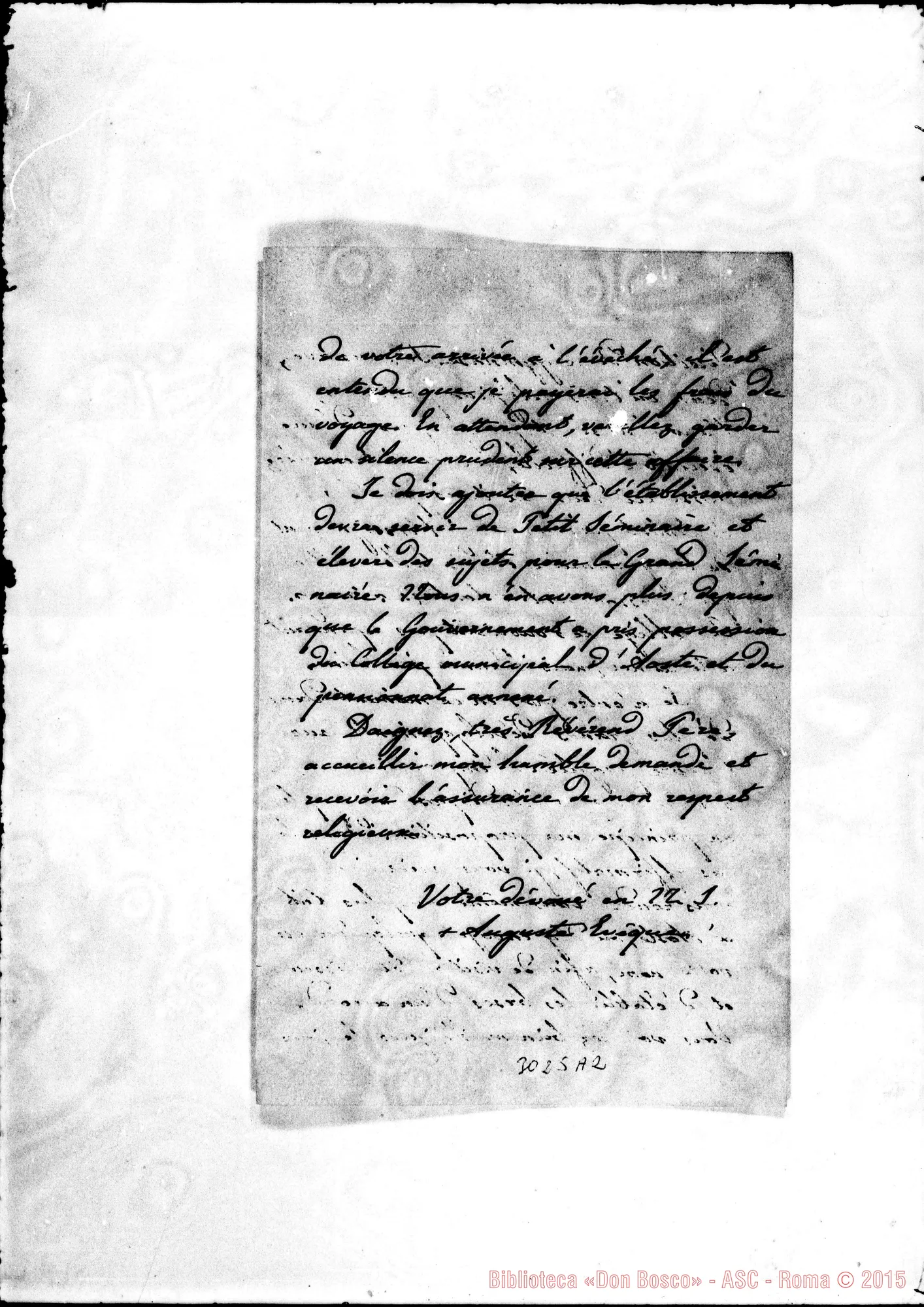 Fotogramma A 2 — Augusto Giuseppe Due, vesc. di Aosta - Révérend Abbé. Mag.1889