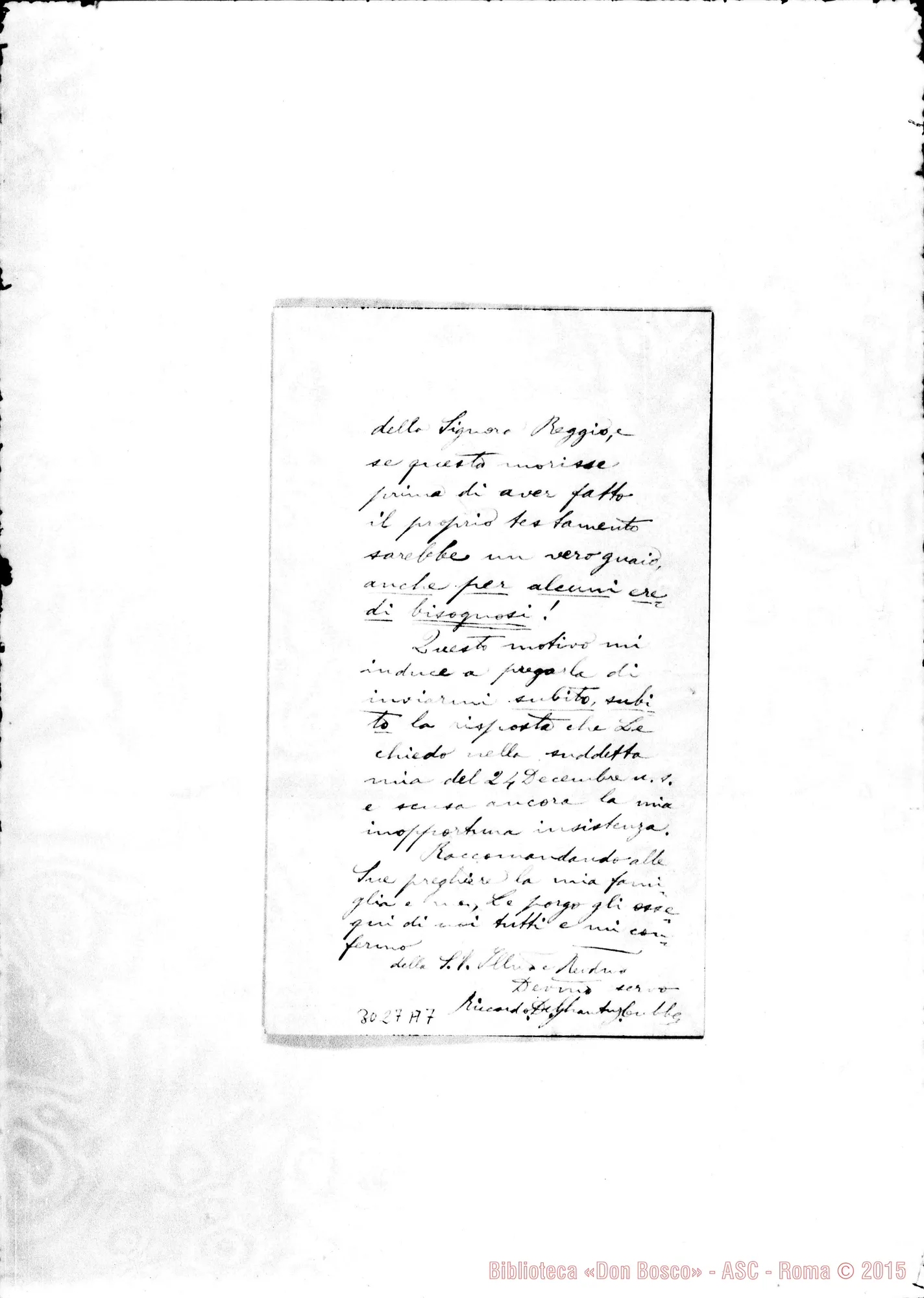 Fotogramma A 7 — Riccardo D. Cubbe - D. Rua. Ardenza, 6-01-1909