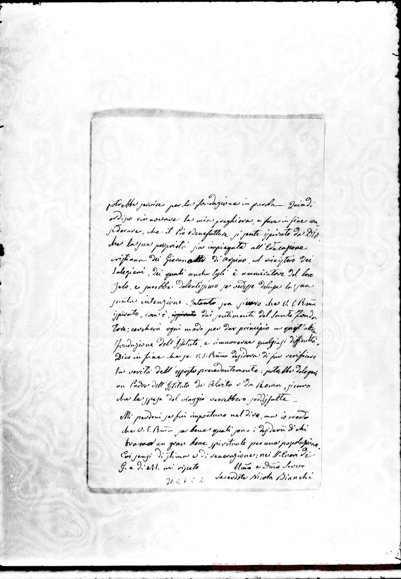 Fotogramma C 2 — Bianchi Nicola, sac. - D. Rua. Arpino, 15-10-1908