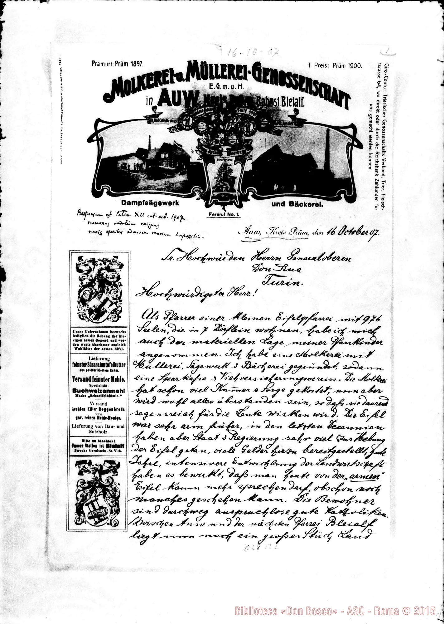 Fotogramma B 2 — Auro: Gaspare Warver - D. Rua. Auro, 16-10-1907