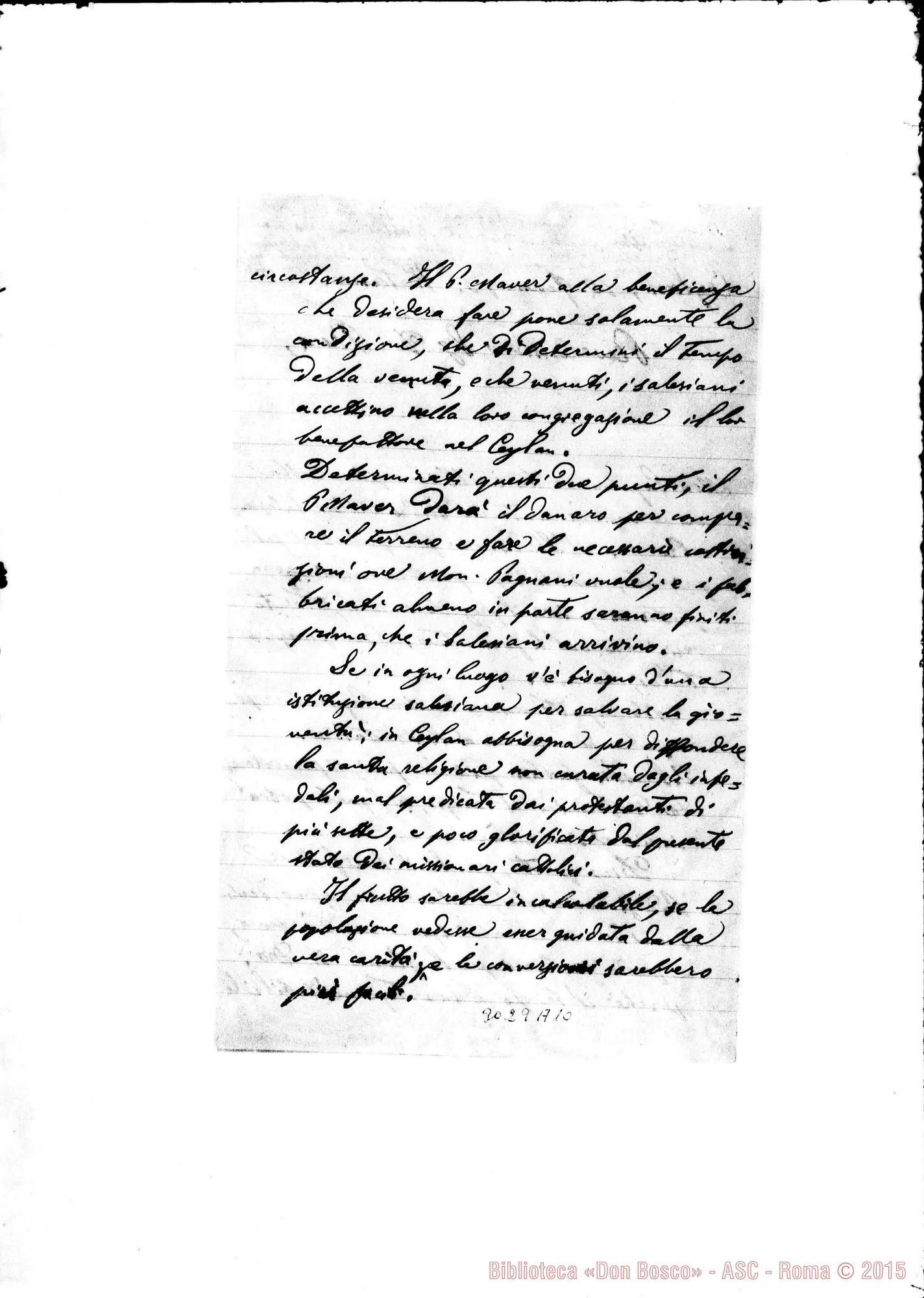 Fotogramma A 10 — Carlo Viani - D. Rua. Ceylan, 12-01-1893. Autogr. Rua