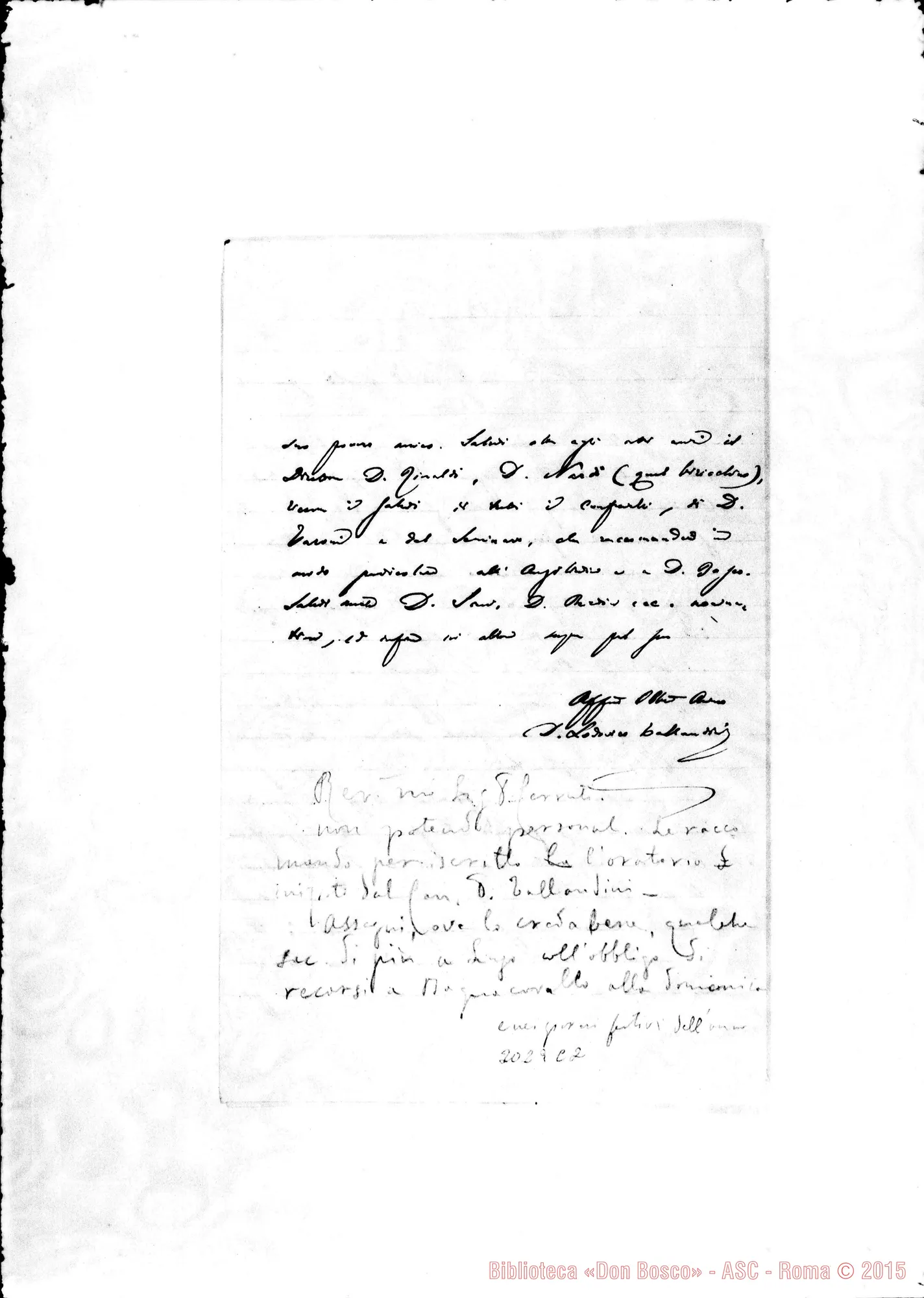 Fotogramma C 2 — Acci, lettera di D. Caimo A D. Cerruti. s.d.