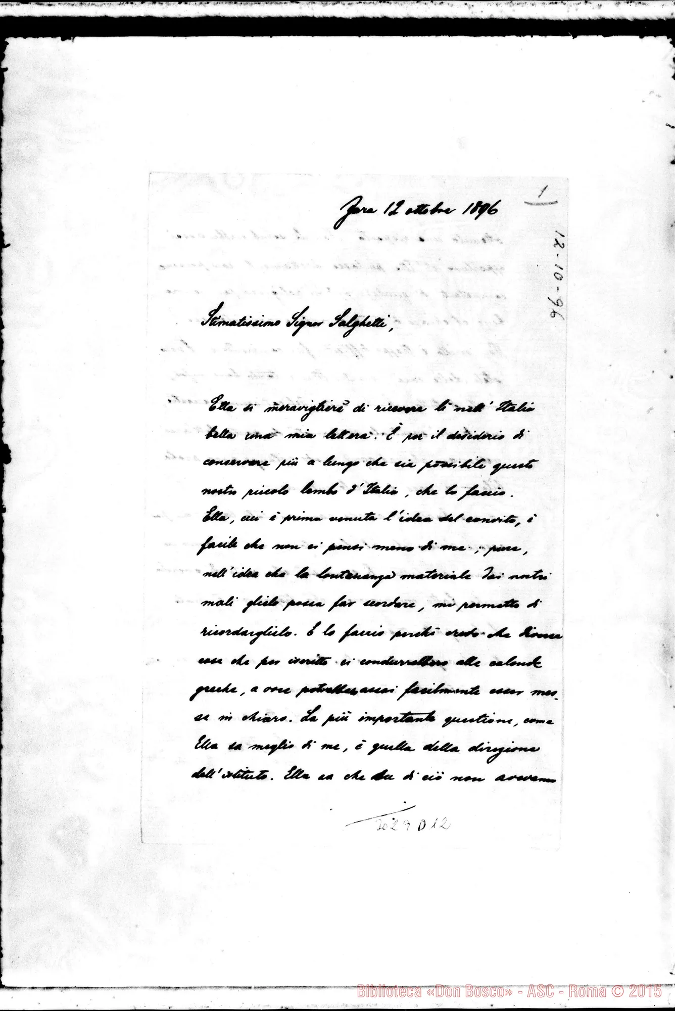 Fotogramma D 12 — Barcagno: Avv. Luigi Ziliotto - D. Salghetti. Zara, 12-10-1896