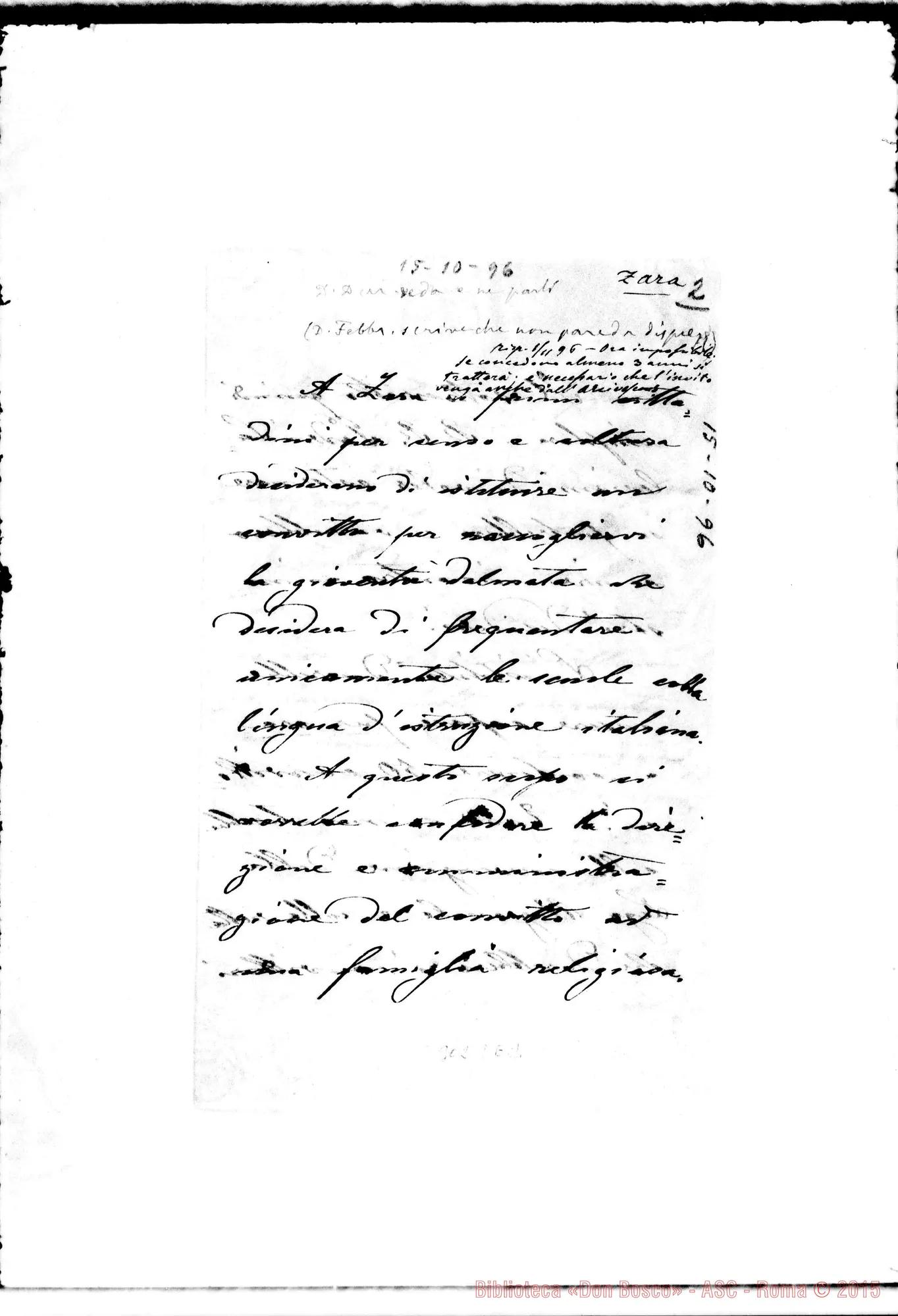 Fotogramma E 2 — Salghetti - D. Rua. Firenze, 15-10-1896. Autogr. Rua