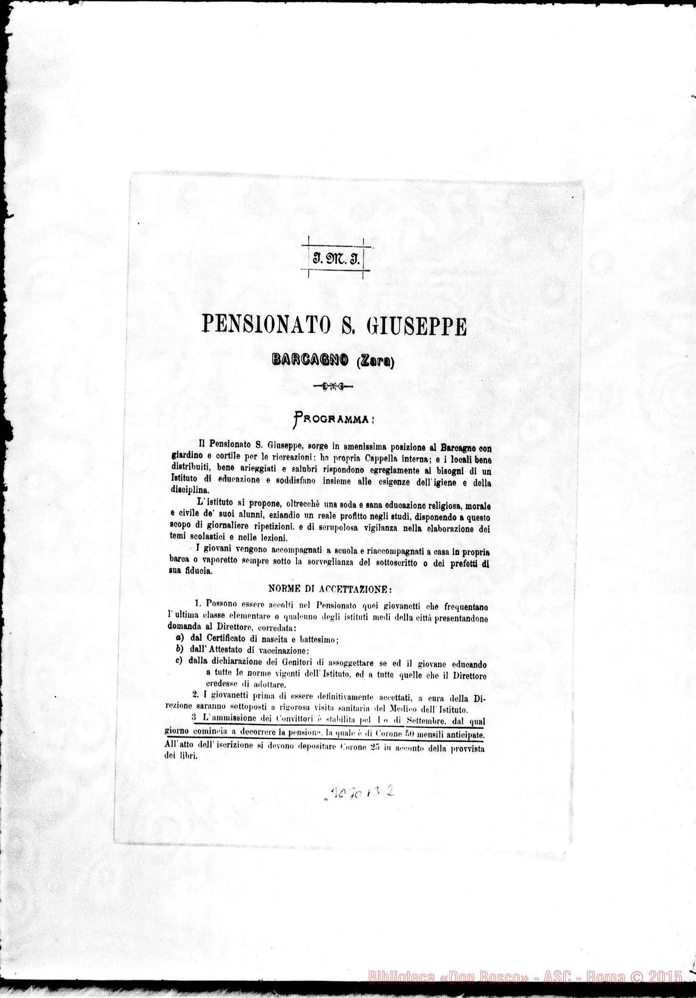 Fotogramma B 2 — Programma. St.