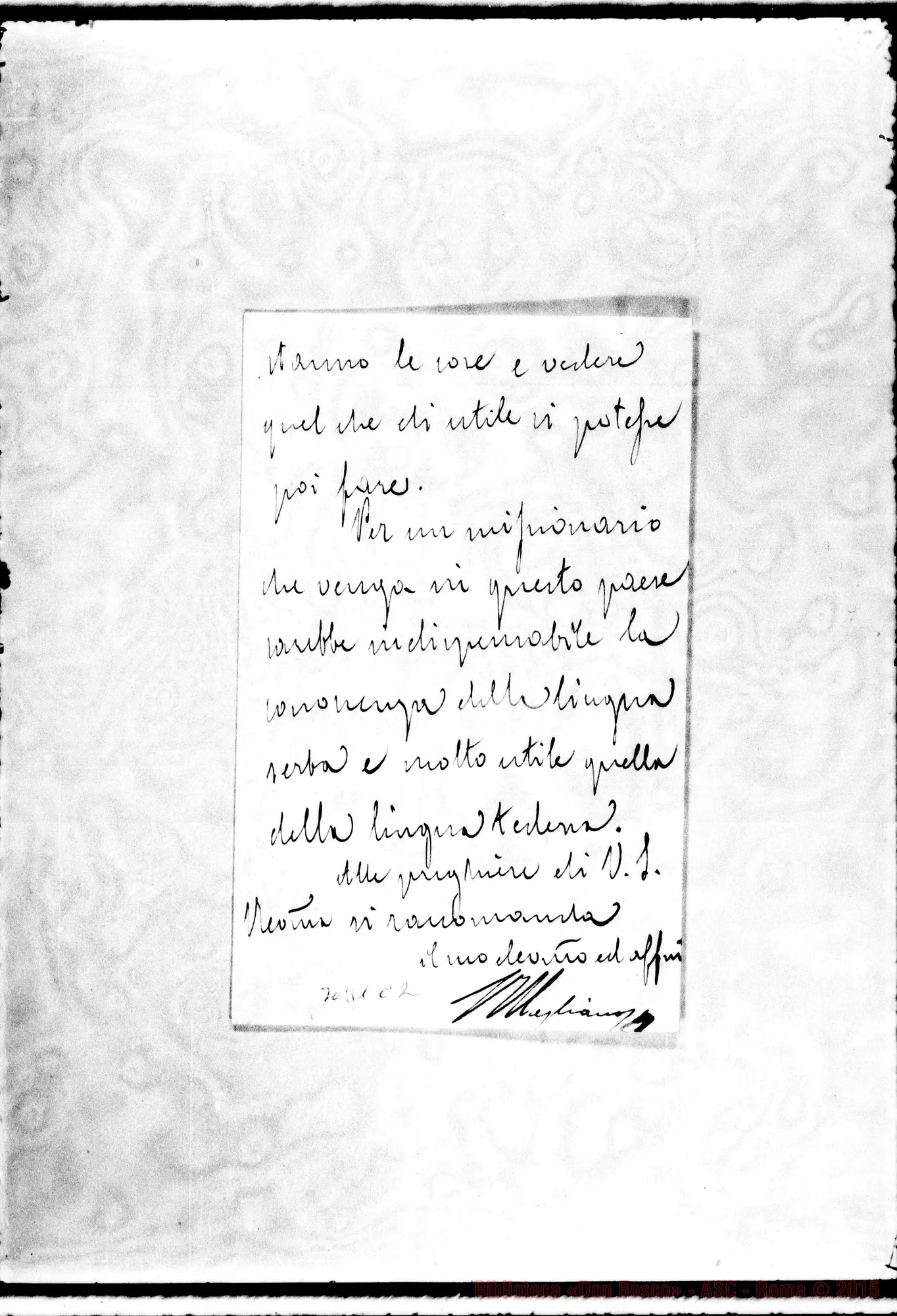 Fotogramma C 2 — Belgrado: Megliano - D. Rua, per assistenza agli italiani. Belgrado, 30-07-1902