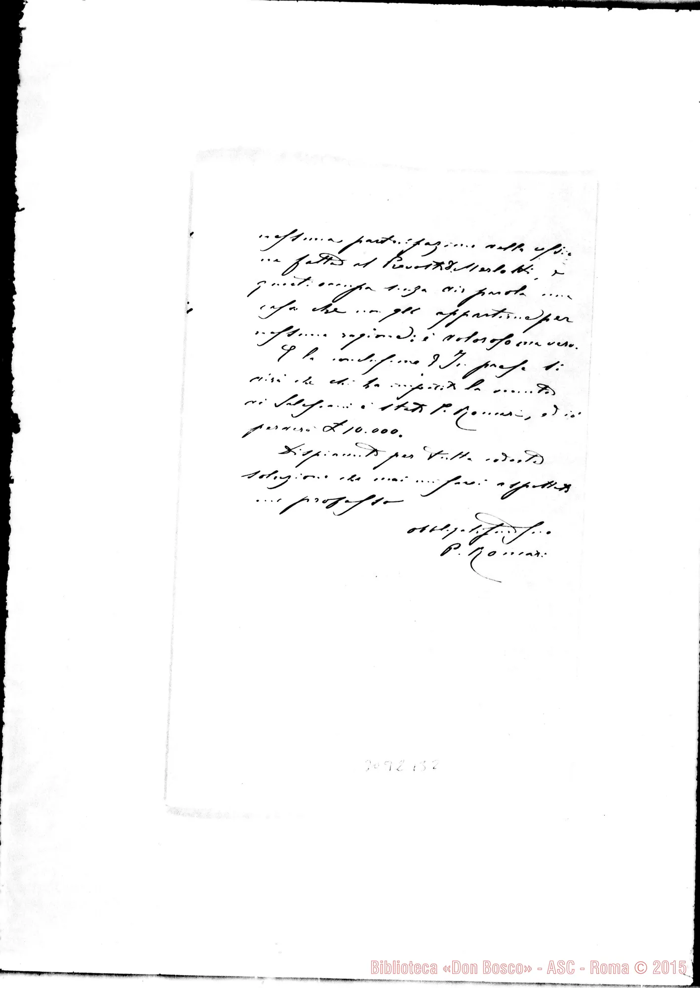 Fotogramma B 2 — Sac. Filippo R. - D. Rua. Milano, 2-09-1905