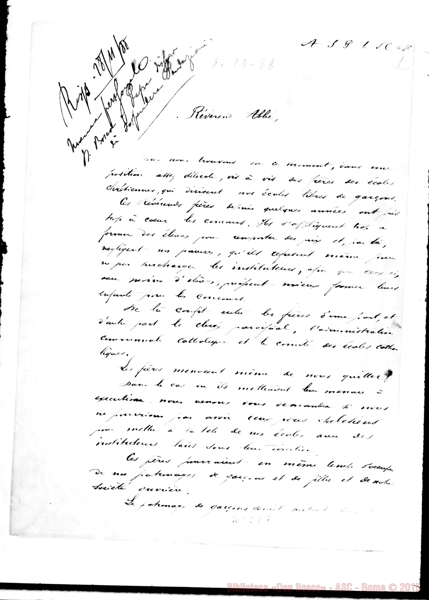 Fotogramma C 7 — Binche: Elie Meunier - Révérend Abbé. Binche, 5-10-1888