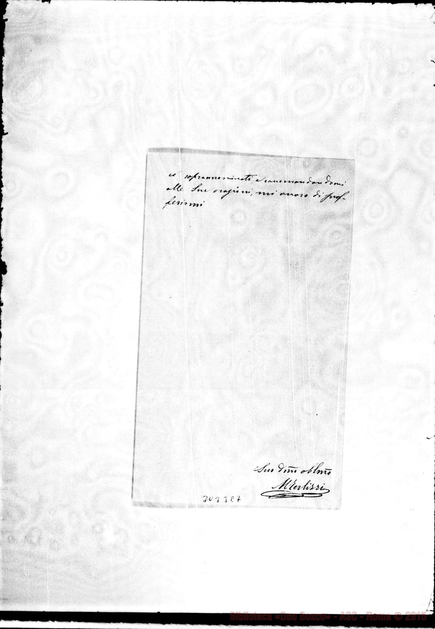 Fotogramma E 7 — Mauro Terlizzi, can. - rev.mo Signore. Bisceglie, 1-09-1898