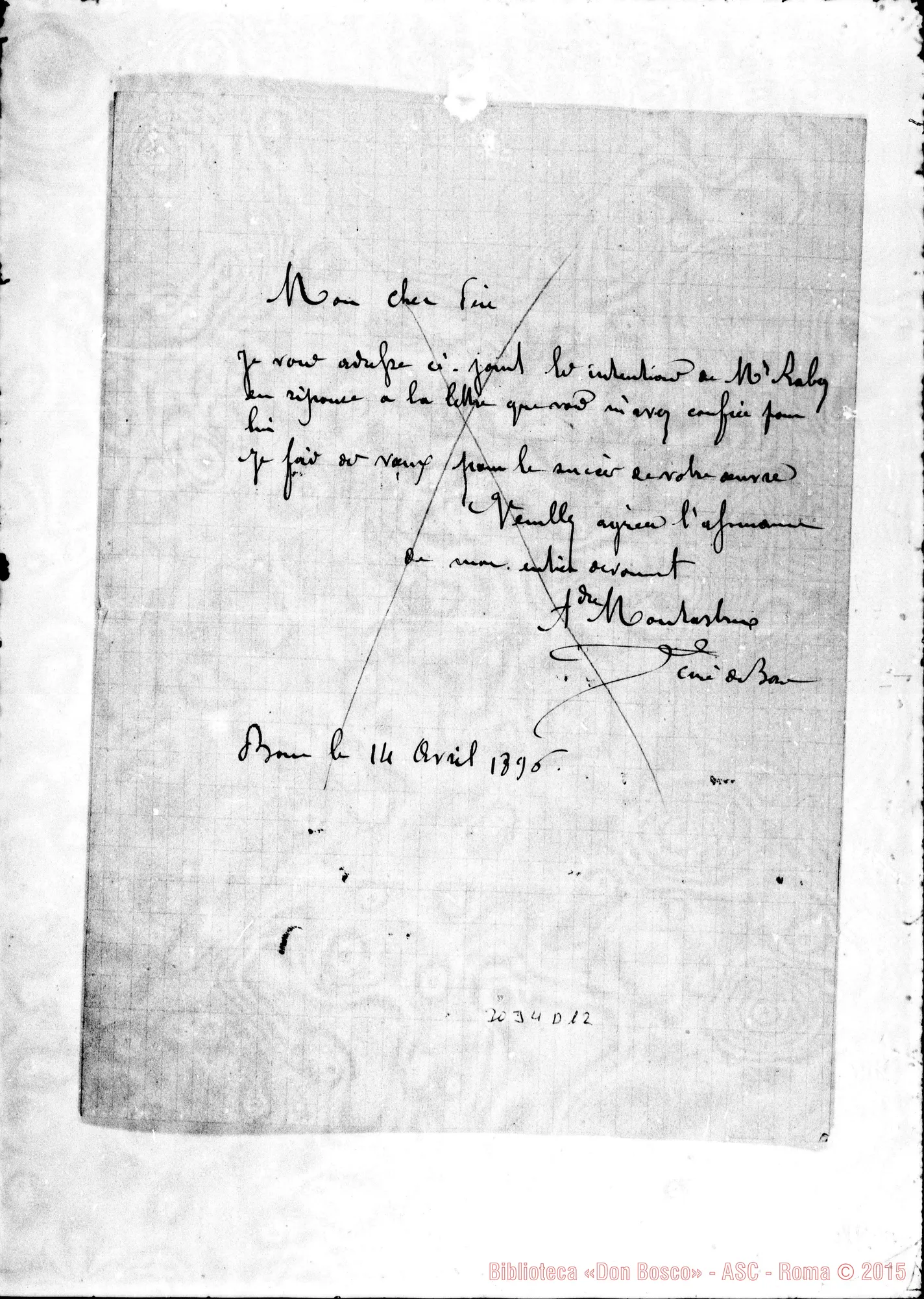 Fotogramma D 12 — Proposition du M. Rabon aux salésiens…
