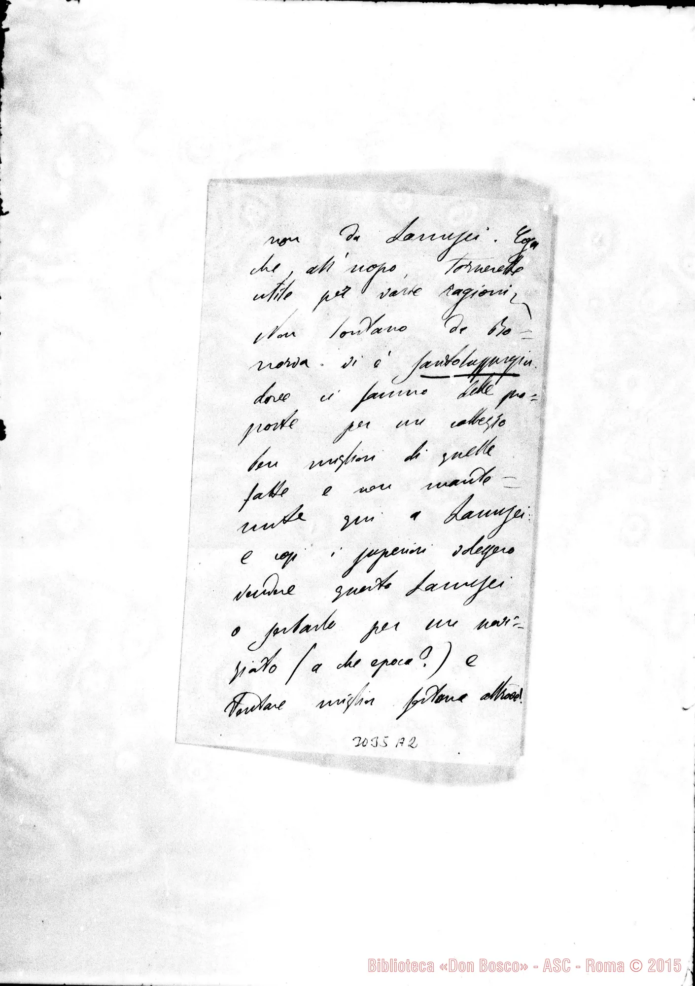 Fotogramma A 2 — Ottonello D. Matteo - D. Bertello. Il 14-03-1903