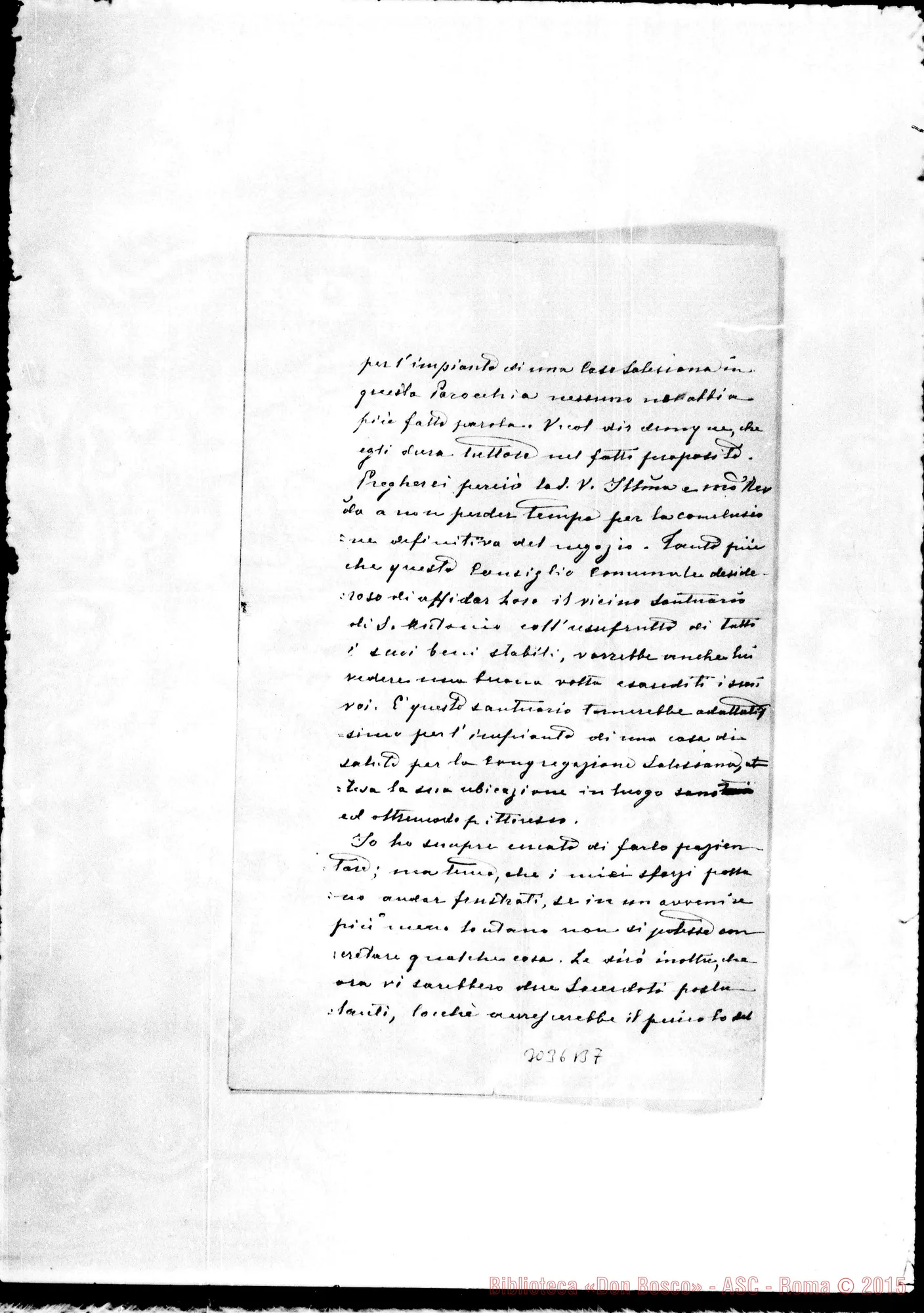 Fotogramma B 7 — Calandri Giovanni, pievano - D. Rua. Boves, 14-04-1891. Autogr. Rua