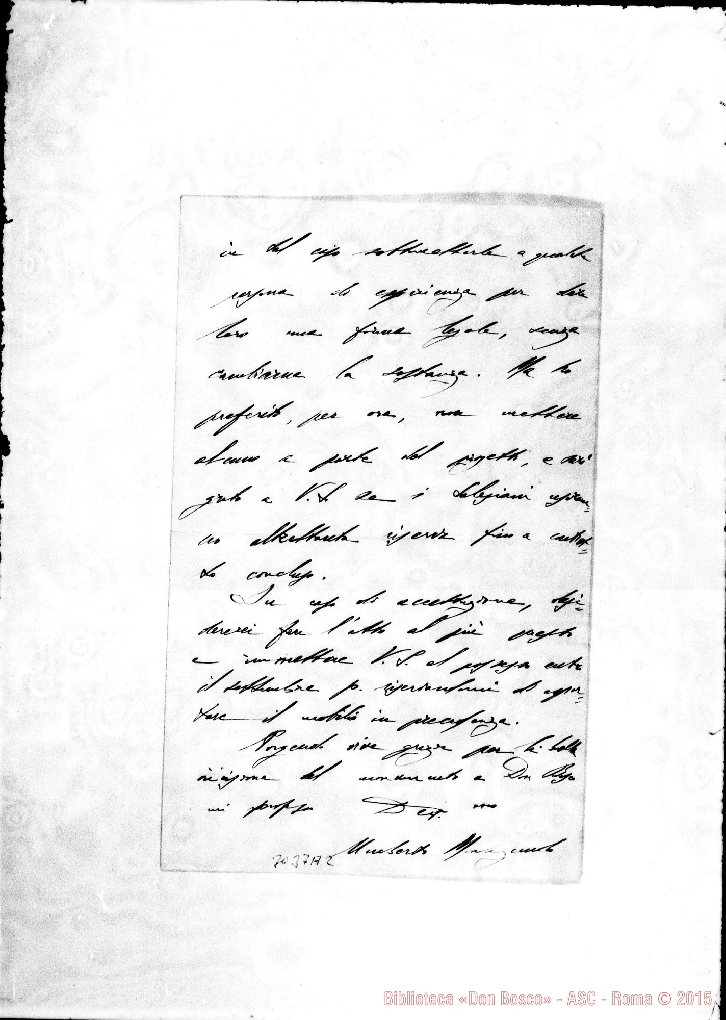 Fotogramma A 2 — Umberto Montezemolo - D. Rua. Il 31-07-1899. Autogr. Rua