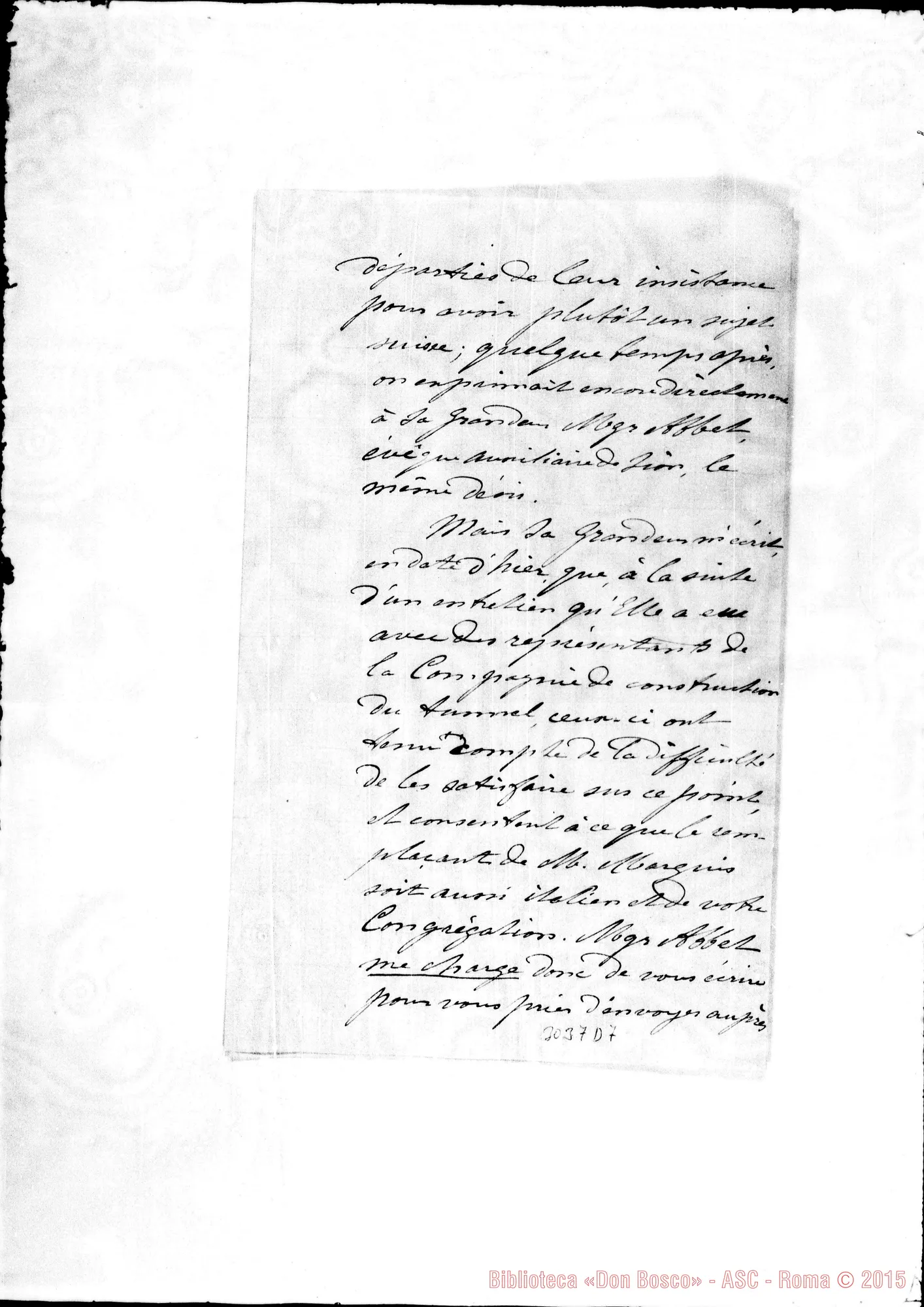 Fotogramma D 7 — Brigne: Prevosto - Mon Révérend Père. Valais, 4-12-1900