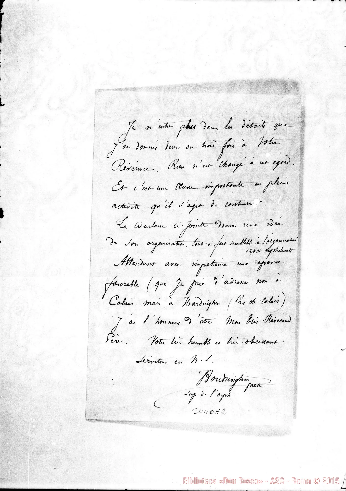 Fotogramma A 2 — Boudringhin, prêtre - Révérend Père. Hardinghen, 4-09-1895