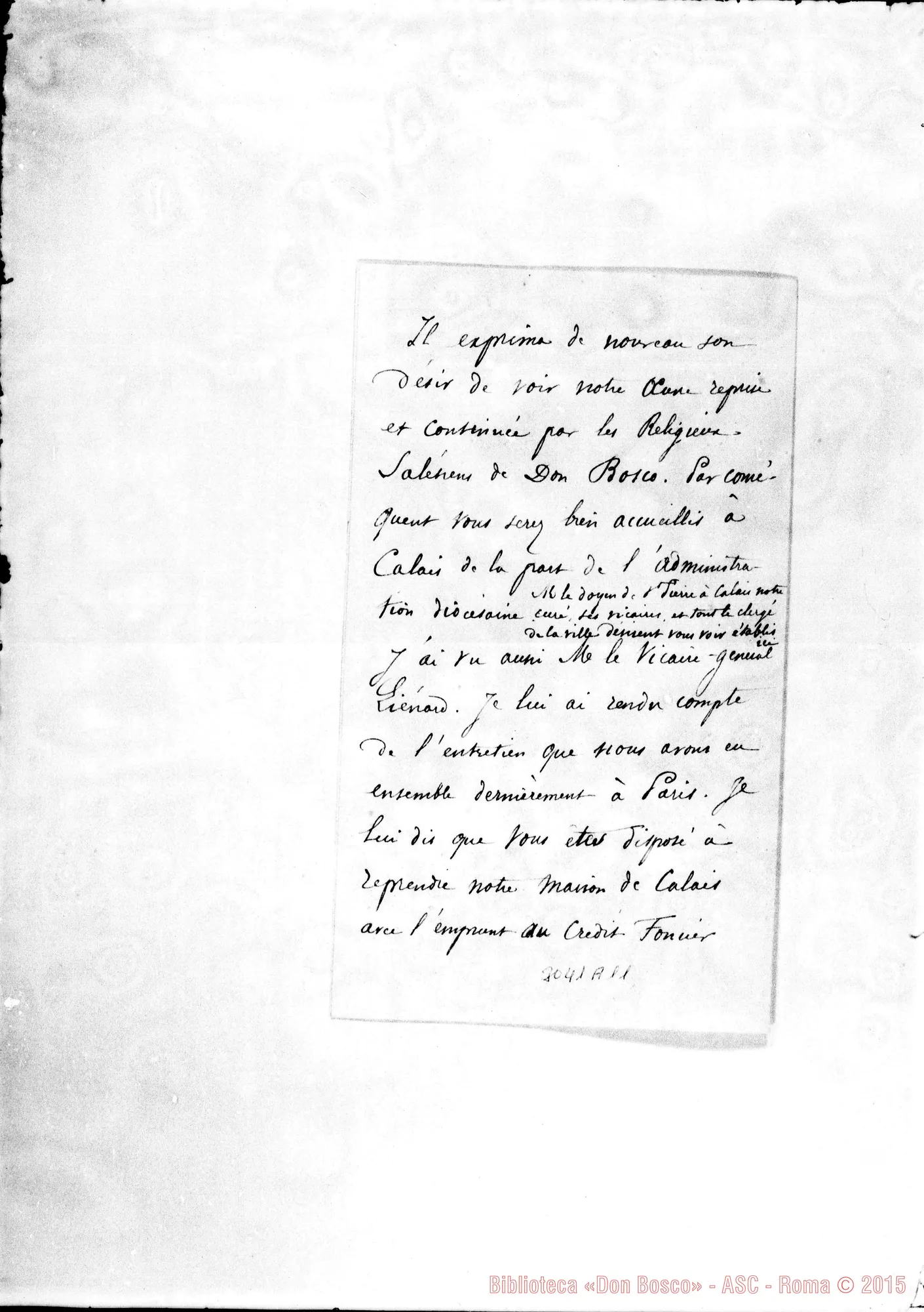 Fotogramma A 11 — L’Abbé Boudringhin - Vénéré Confrère. Hardinghen, 4-12-1897