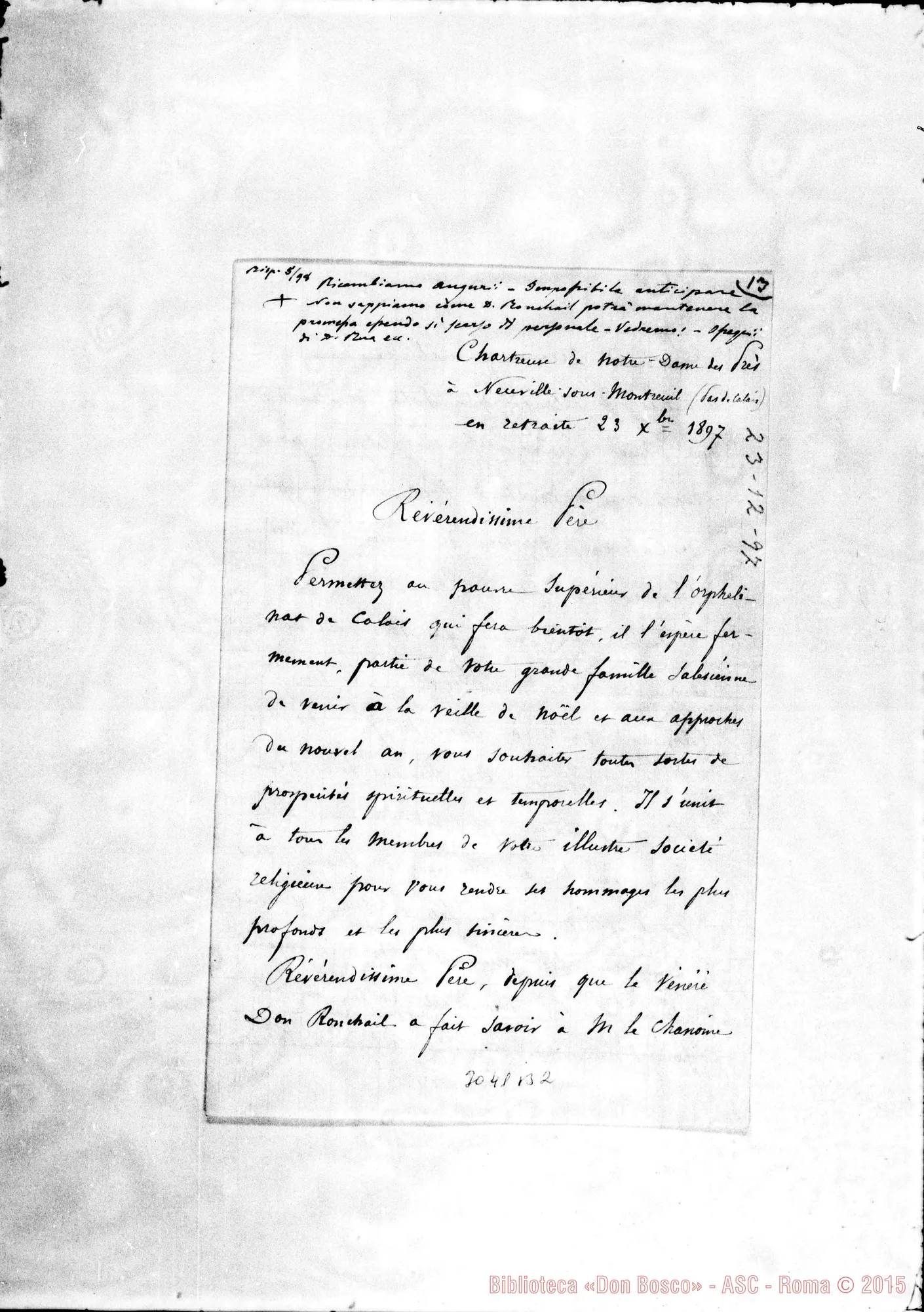 Fotogramma B 2 — Boudringhin, prêtre - Révérend Père. Neuville, 23-12-1897
