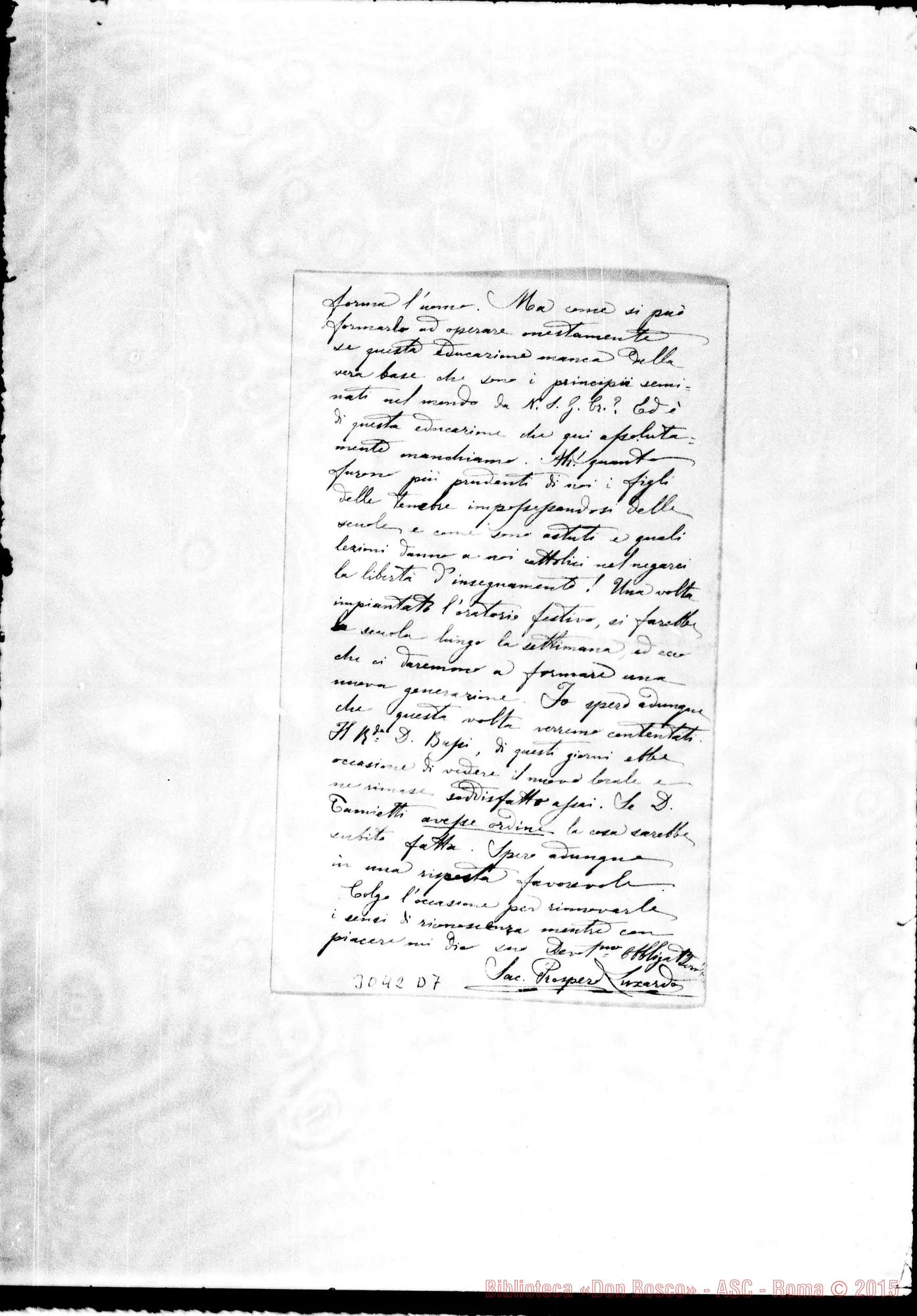 Fotogramma D 7 — D. Prospero Luxardo - D. Rua. Camogli, 20-07-1898. Autogr. Rua