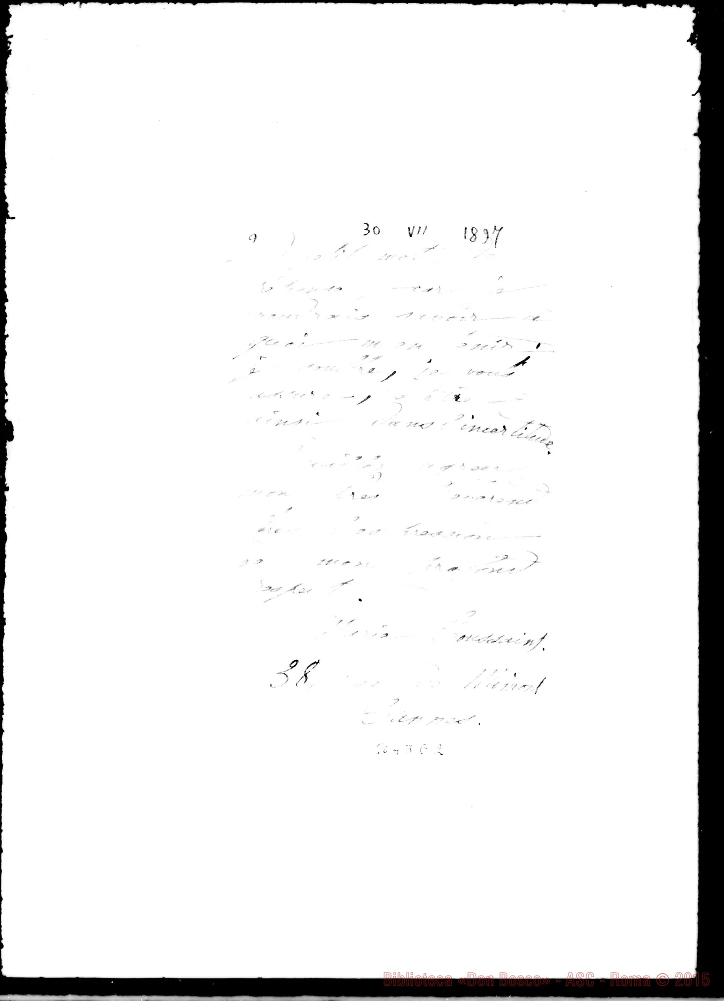 Fotogramma E 2 — Marie Toussaint - Révérend Pére. Cannes, 30-07-1897