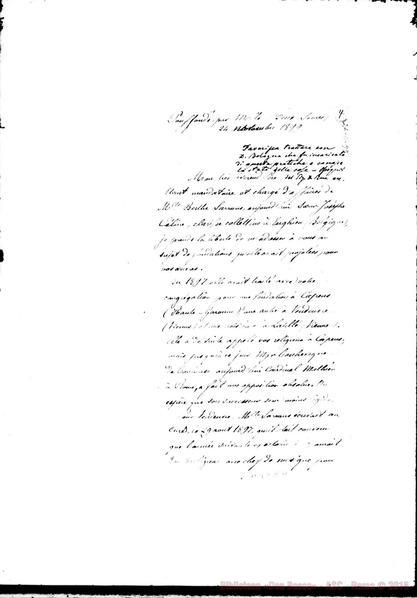 Fotogramma A 11 — L. Robieau, curé - Révérend Pére. Pouffoudo, 24-11-1899