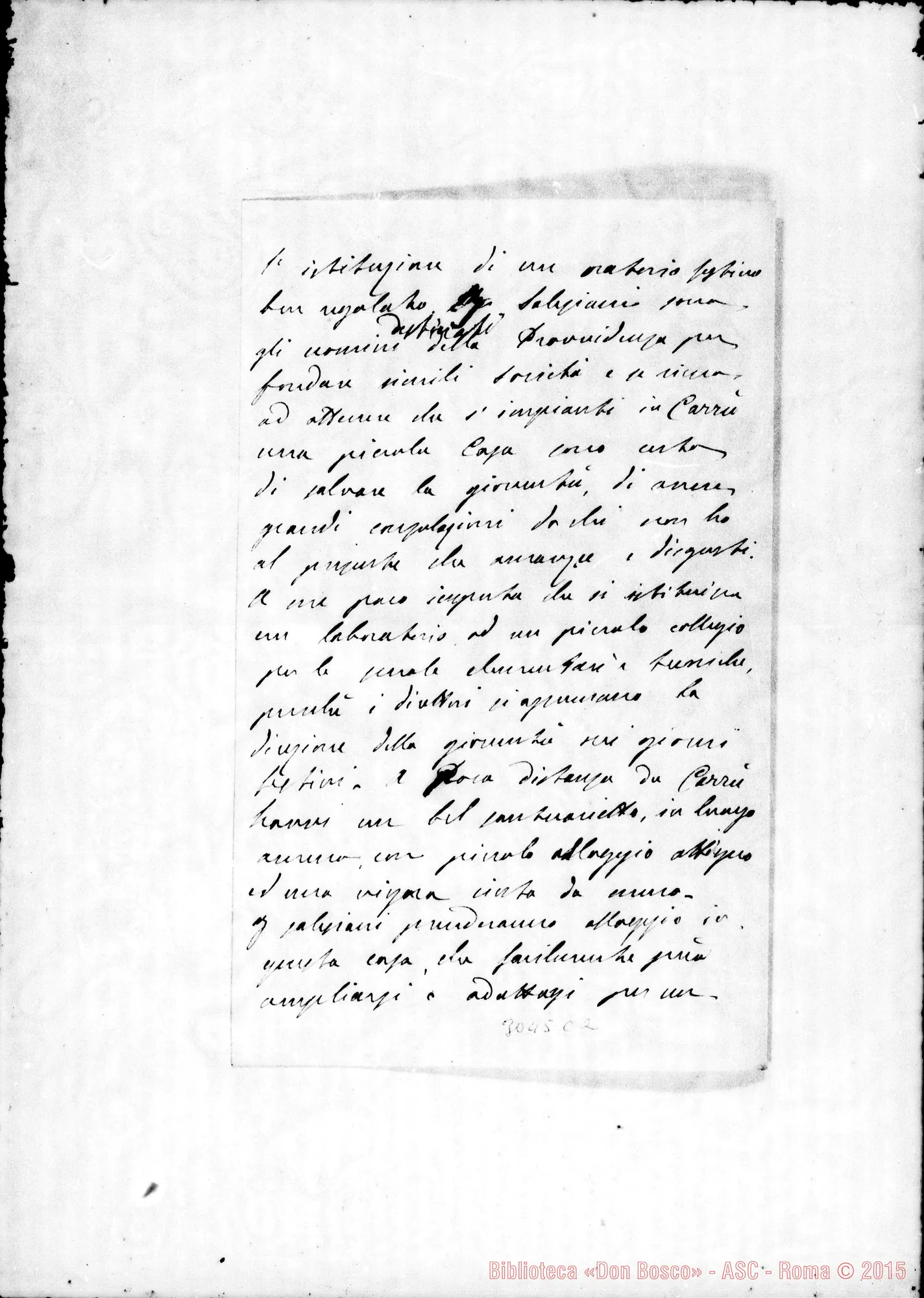 Fotogramma C 2 — Carrù: Provea D. Filippo, arciprete - Rev.mo Signore. Ago. 1888. Autogr. Rua