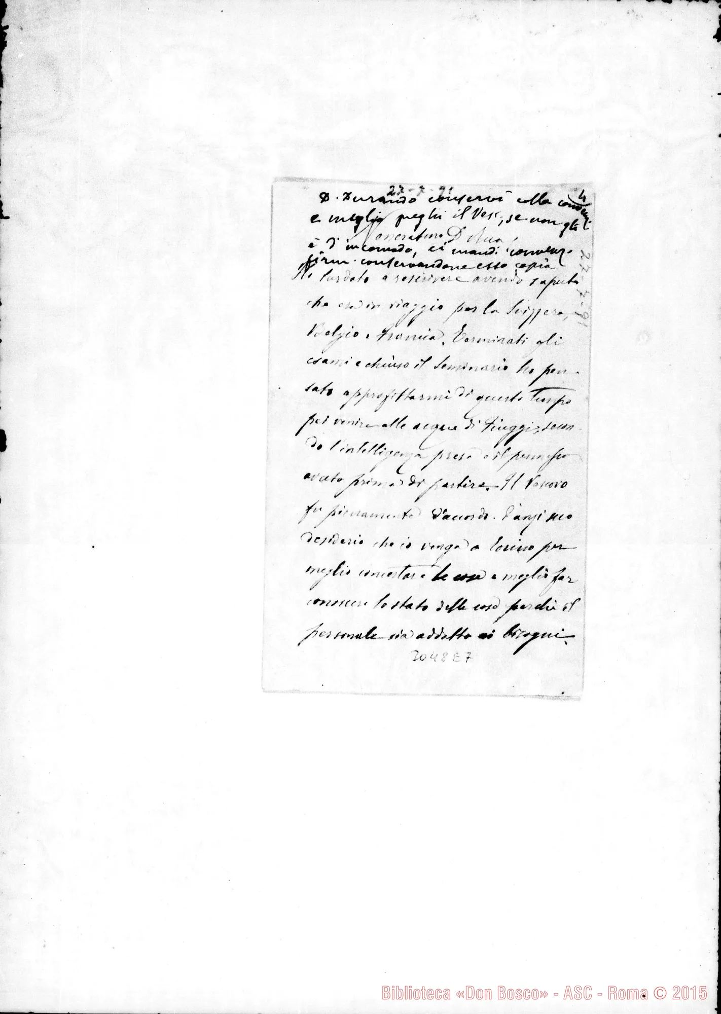 Fotogramma E 7 — D. Dalmazzo Francesco - D. Rua. Frosinone, 27-07-1891. Autogr. Rua