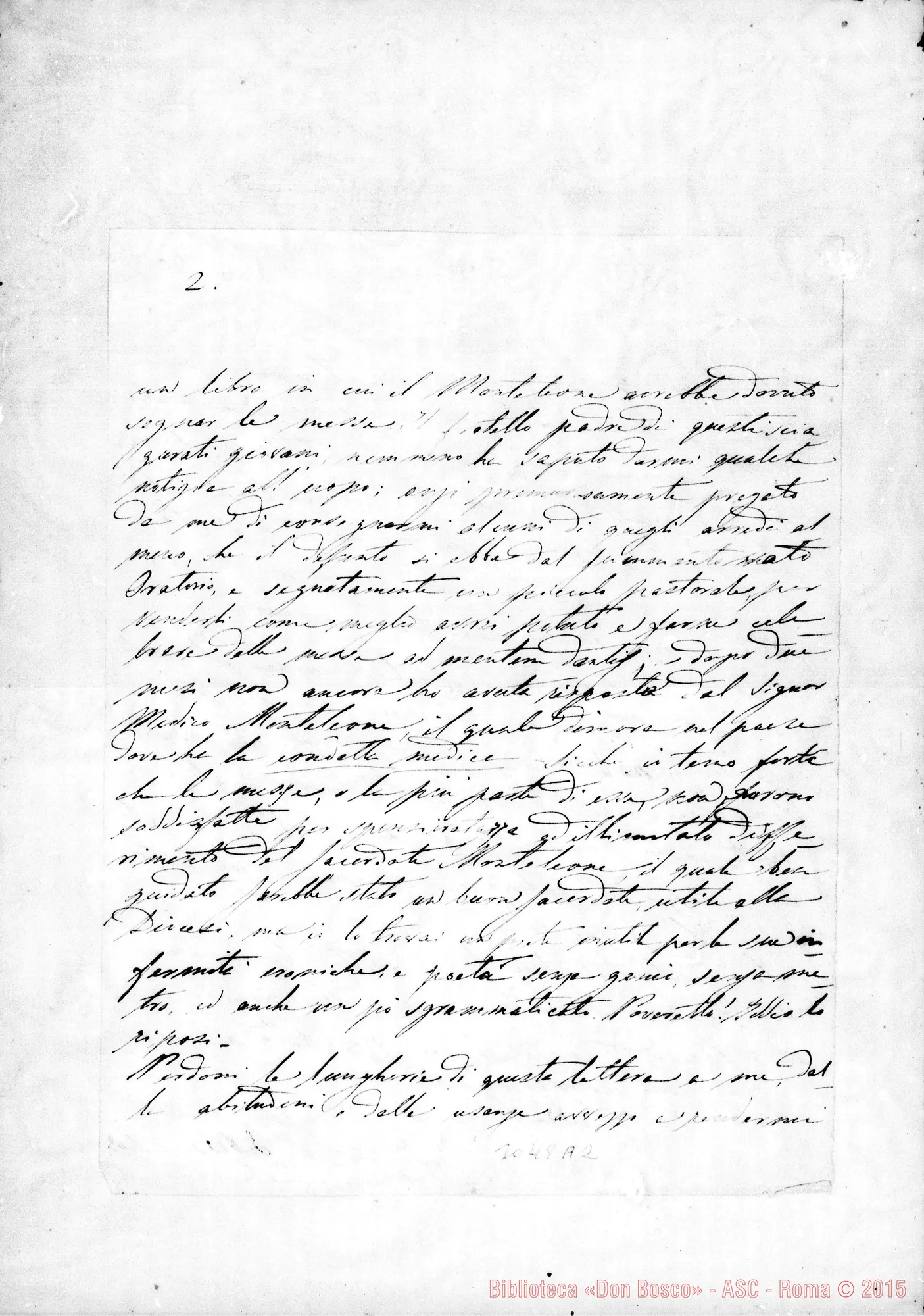 Fotogramma A 2 — Bernardo Maria de Riso, vesc. - D. Rua. Catanzaro, 5-08-1891
