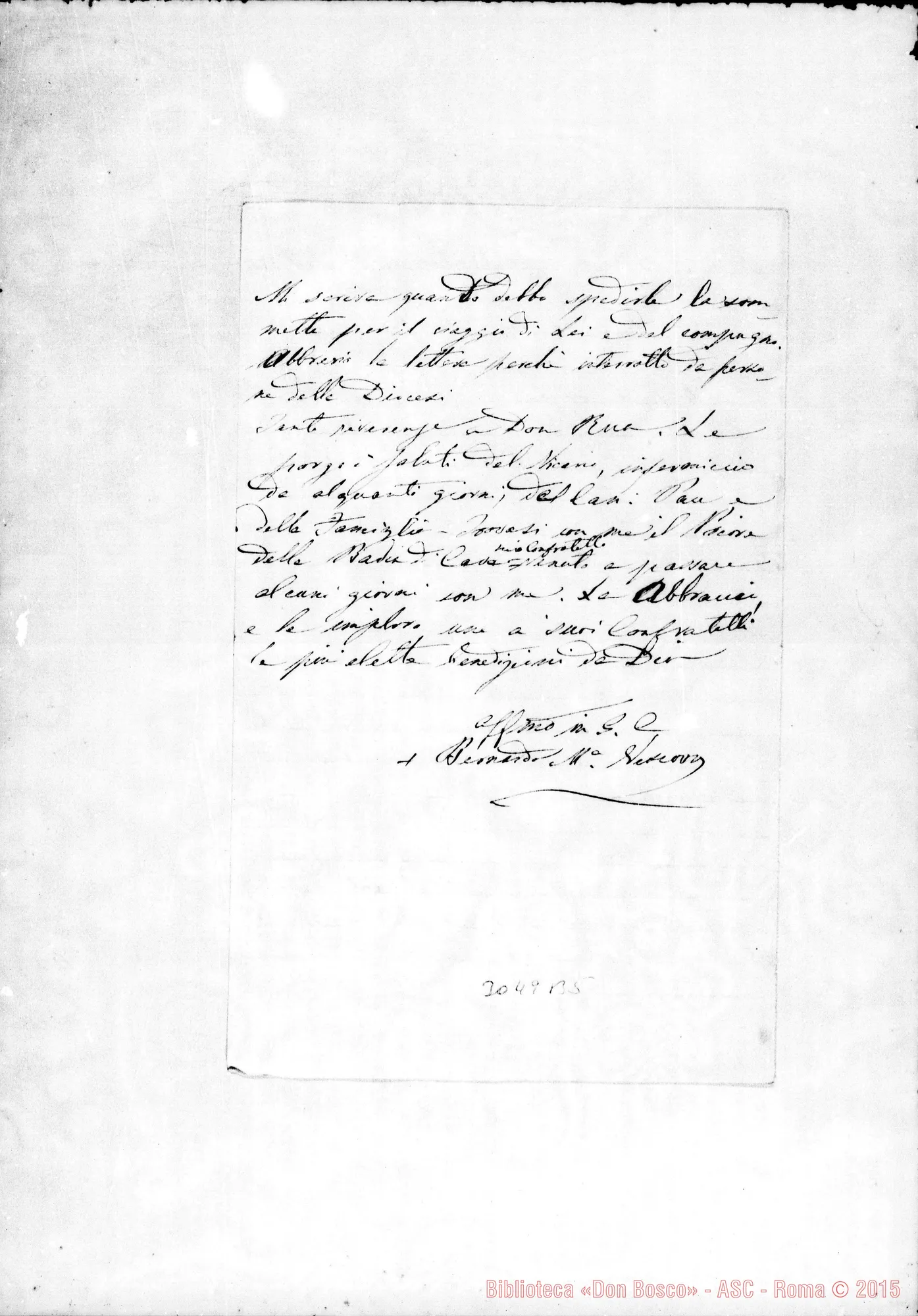 Fotogramma B 5 — Mons. de Riso, vesc. - D. Dalmazzo. Catanzaro, 2-09-1894
