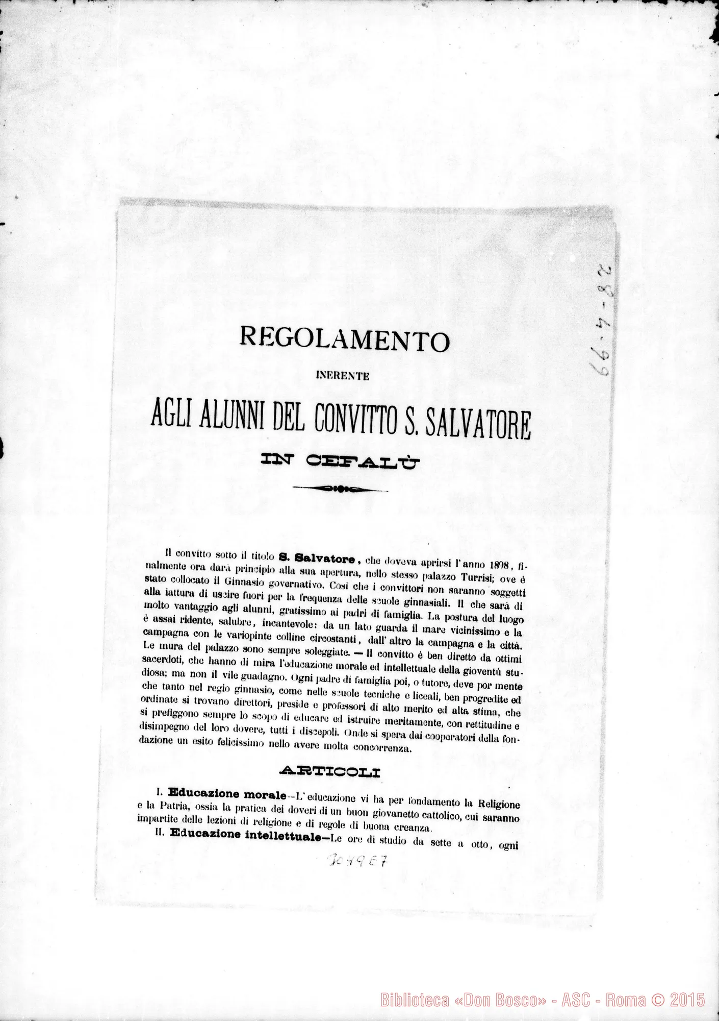 Fotogramma E 7 — All. programma