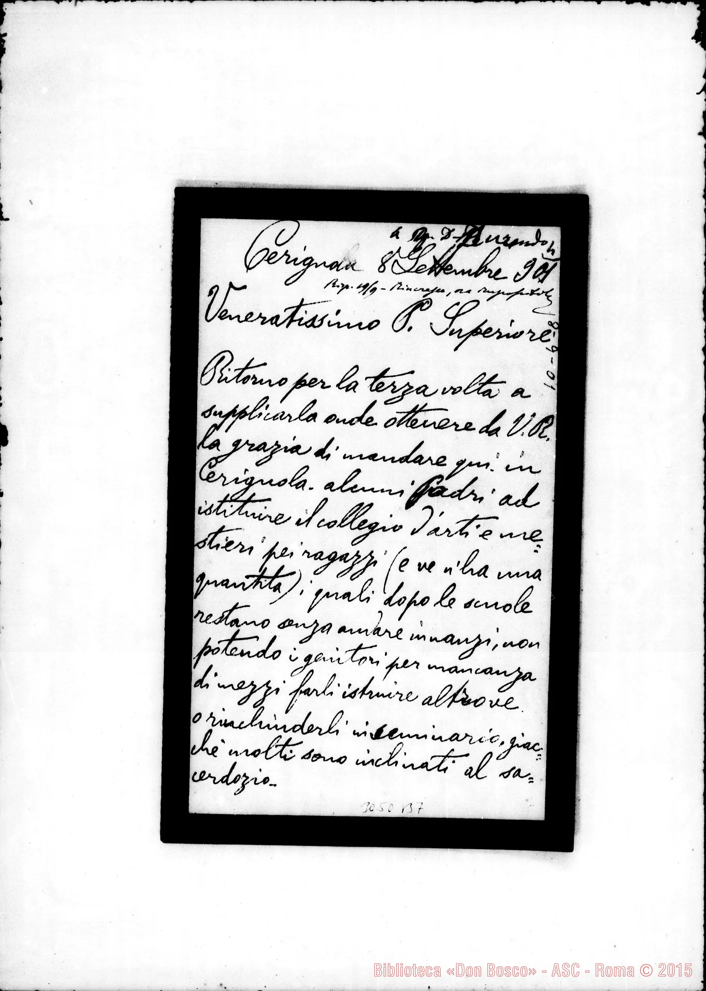 Fotogramma B 7 — Cirillo Francesco, cav. - D. Rua, F 8-09-1901