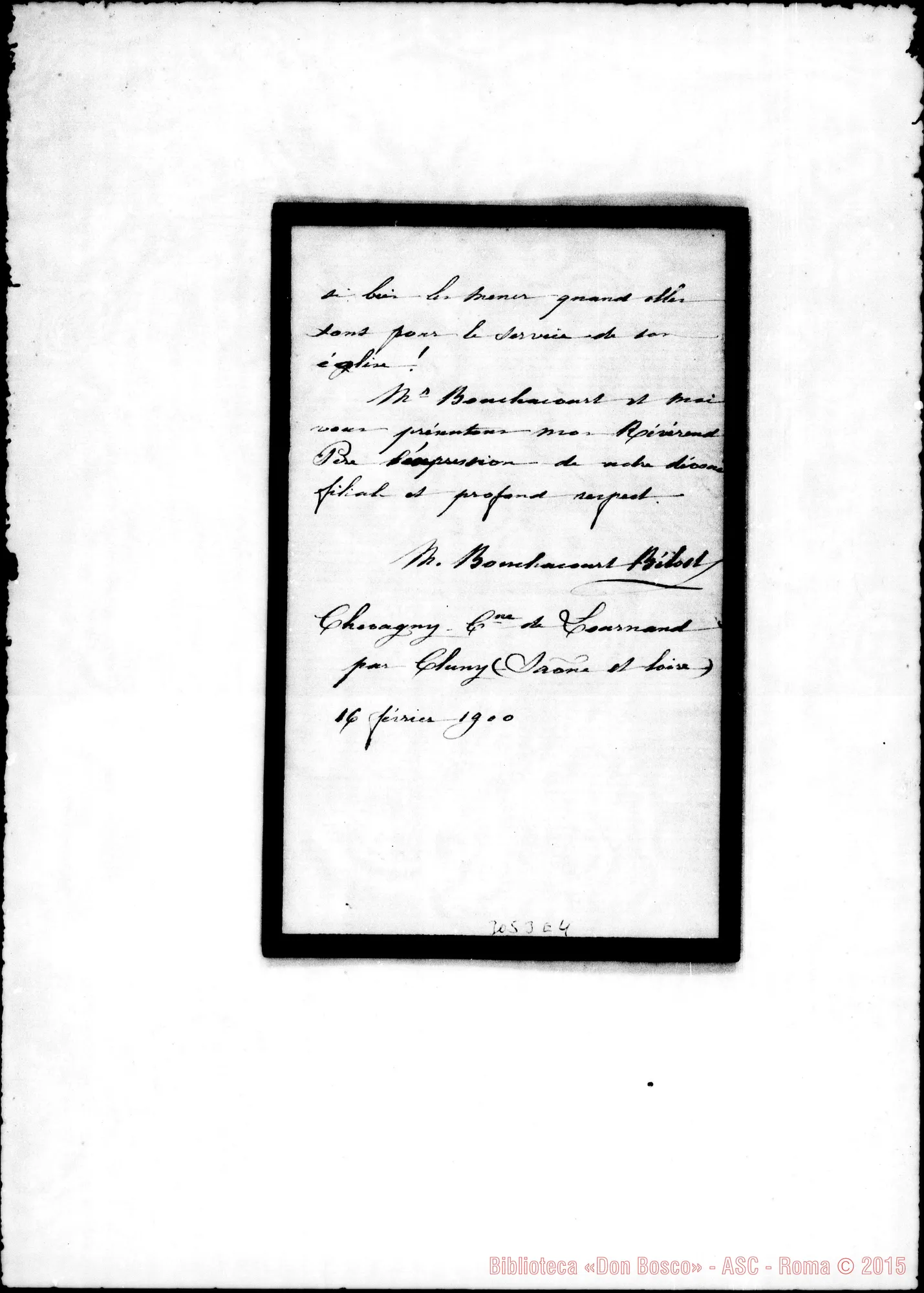 Fotogramma E 4 — Gabriel Bouchacourt - Révérend Pére. Cluny, 16-02-1900