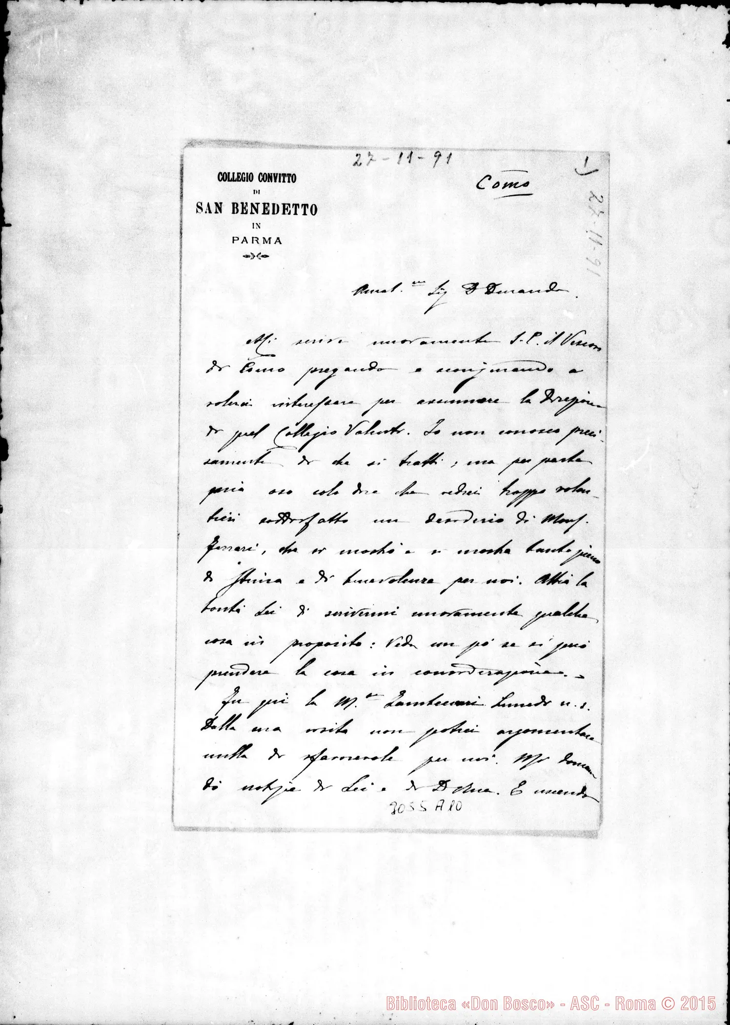 Fotogramma A 10 — D. Baratta - D. Durando. Parma, 27-11-1891