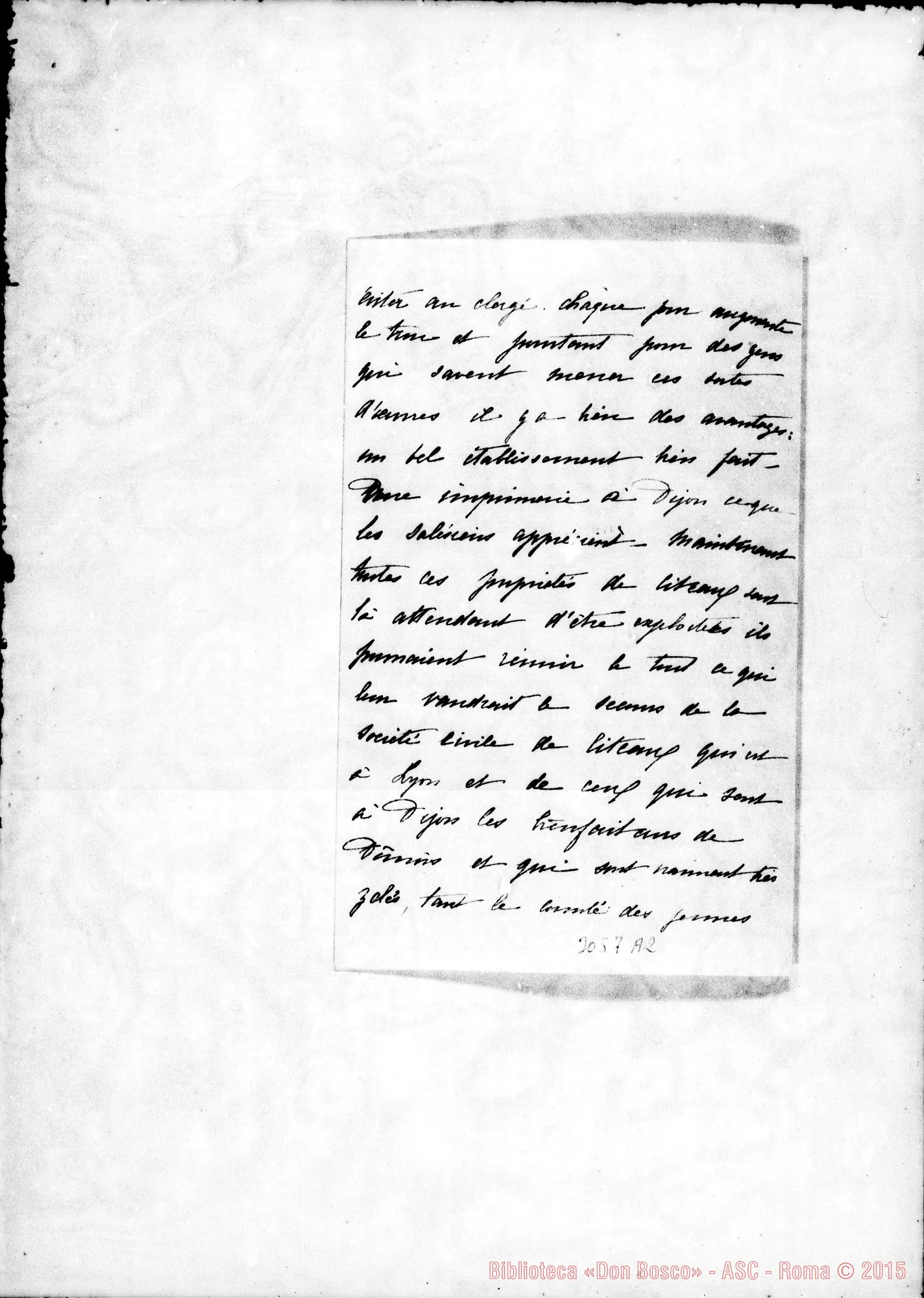 Fotogramma A 2 — Lettera incompleta