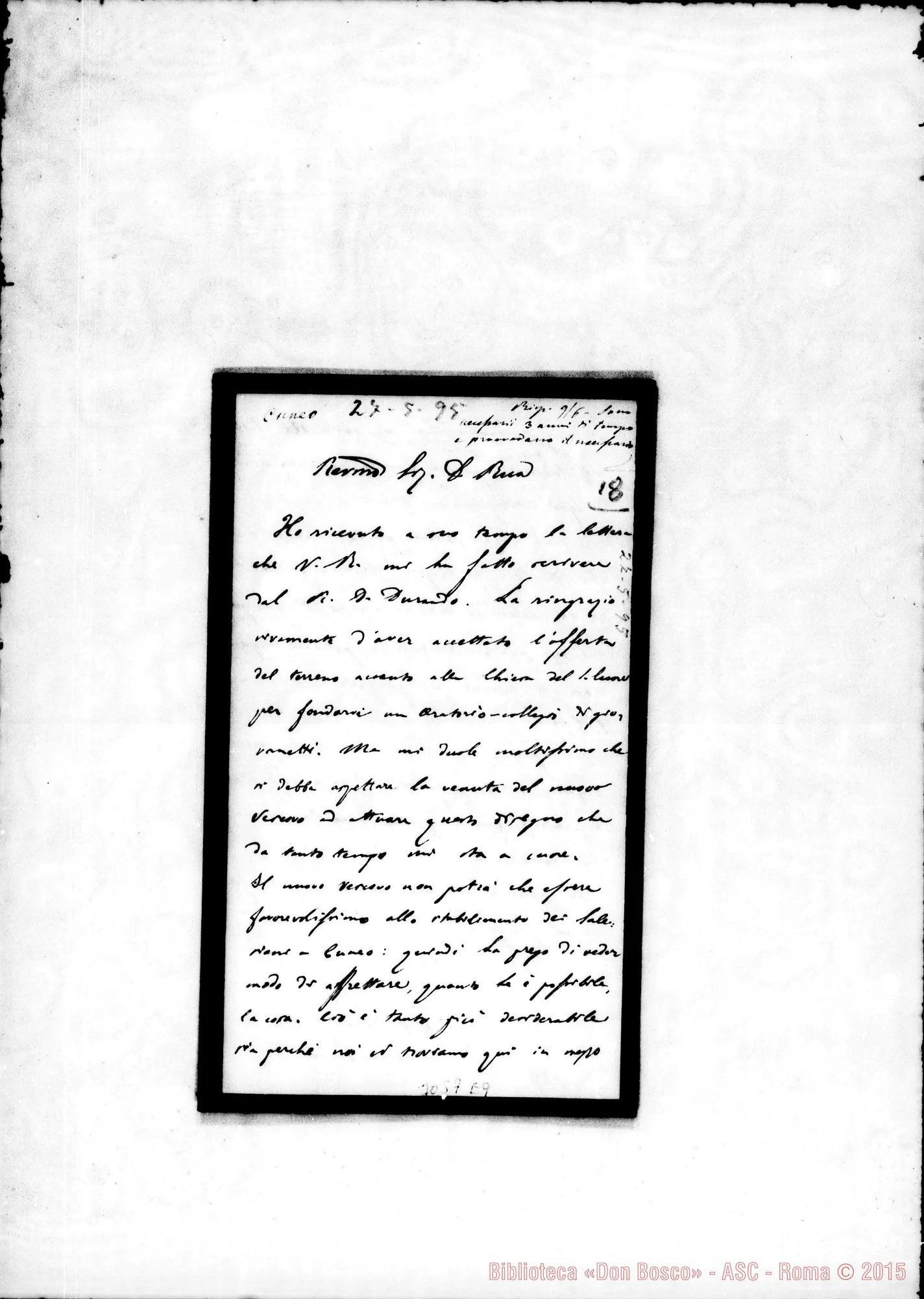 Fotogramma E 9 — Can. Peano Dalmazzo - D. Rua. Cuneo, 27-05-1895