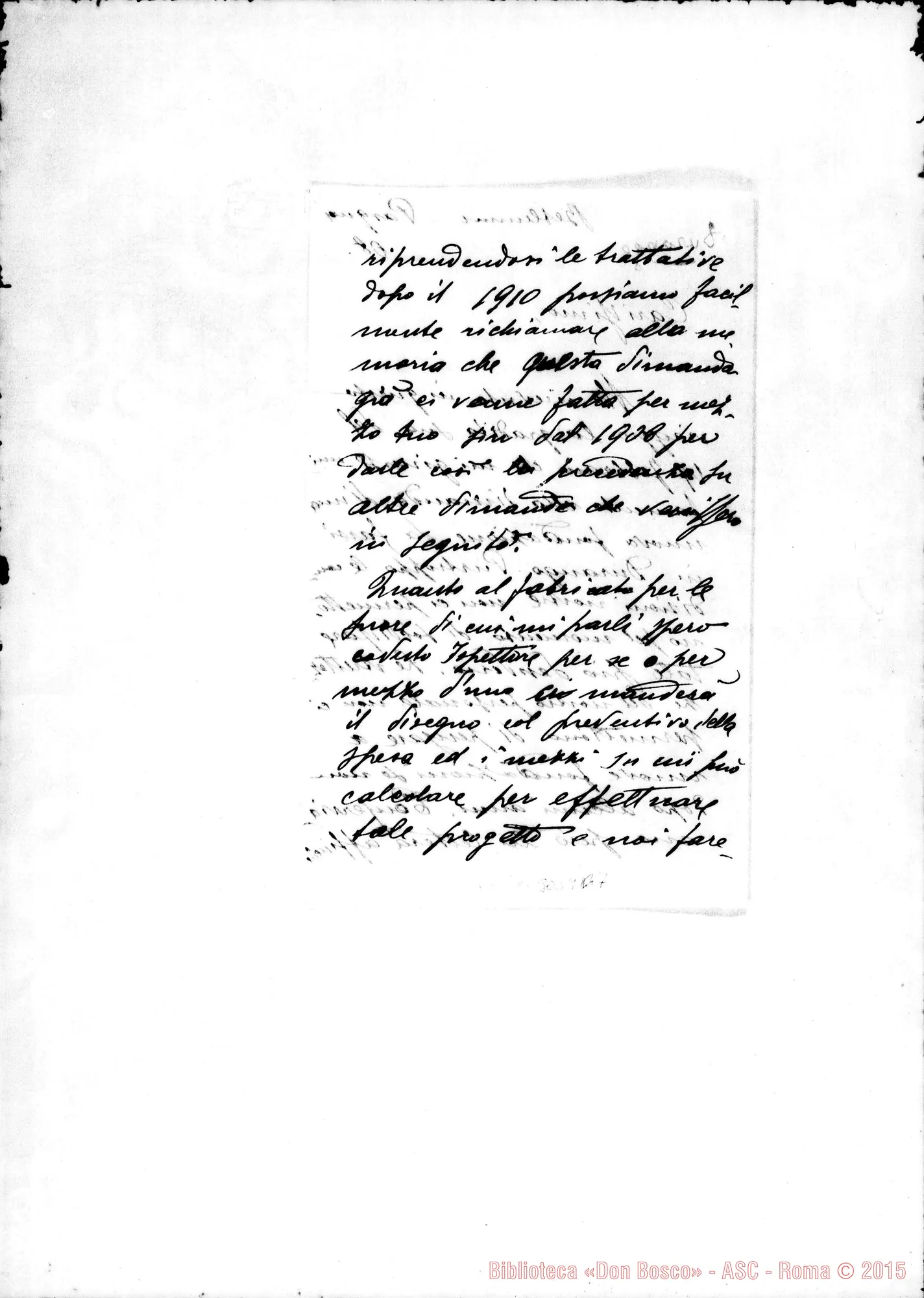 Fotogramma B 7 — Lettera senza firma proveniente da Betlemme. Pasqua 1908