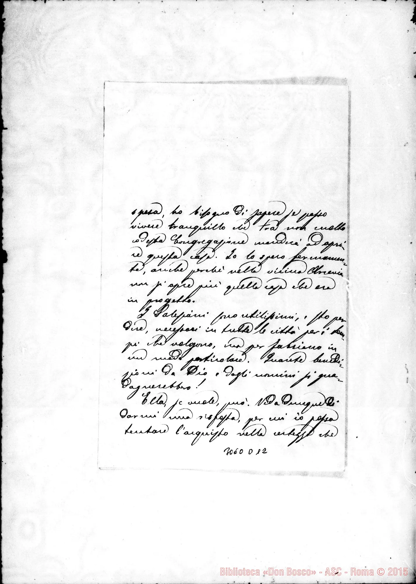 Fotogramma D 12 — Fabriano: Mons. Pacifico Fiorani, Rettore. Rev. Signore. 11-09-1894