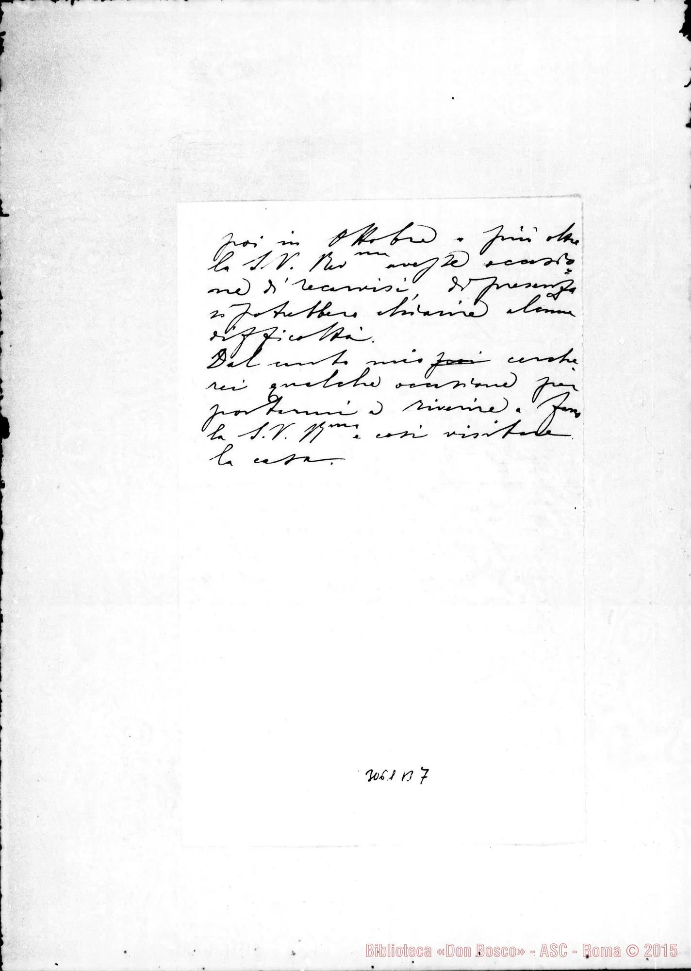 Fotogramma B 7 — A Rev.mo Sig. Prevosto, da Faenza (D. Carlo Farina)