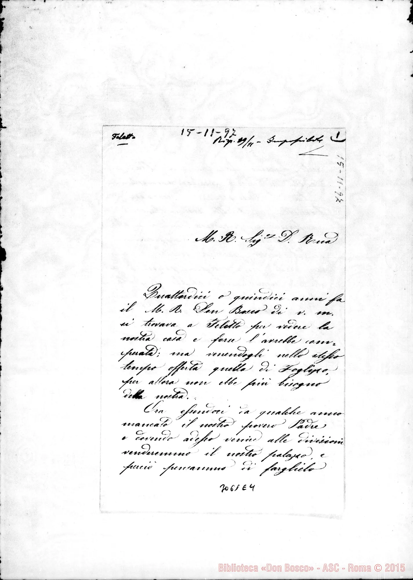 Fotogramma E 4 — Feletto: Eredi Leone - D. Rua. Feletto, 15-11-1897