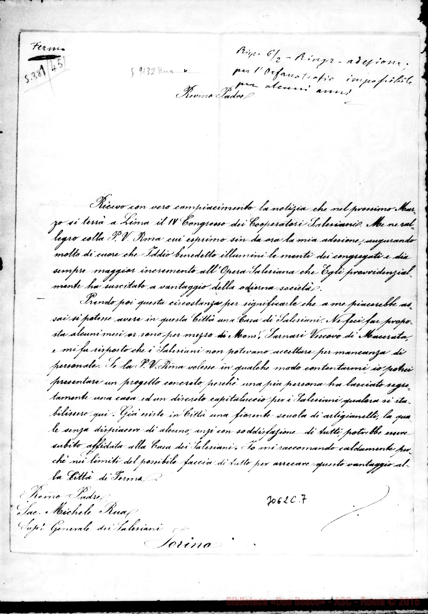 Fotogramma C 7 — Fermo: Roberto Papiri, vesc. di Fermo - D. Rua. Fermo, 26-01-1906