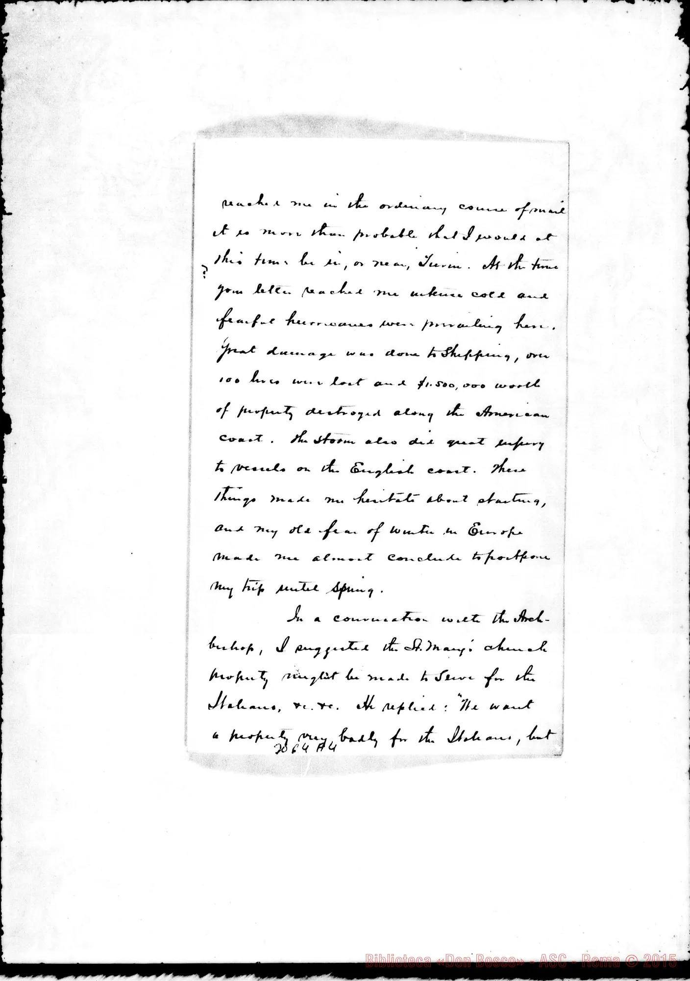 Fotogramma A 4 — McDermott - D. Rua. Filadelfia, 23-10-1896. Autogr. Rua