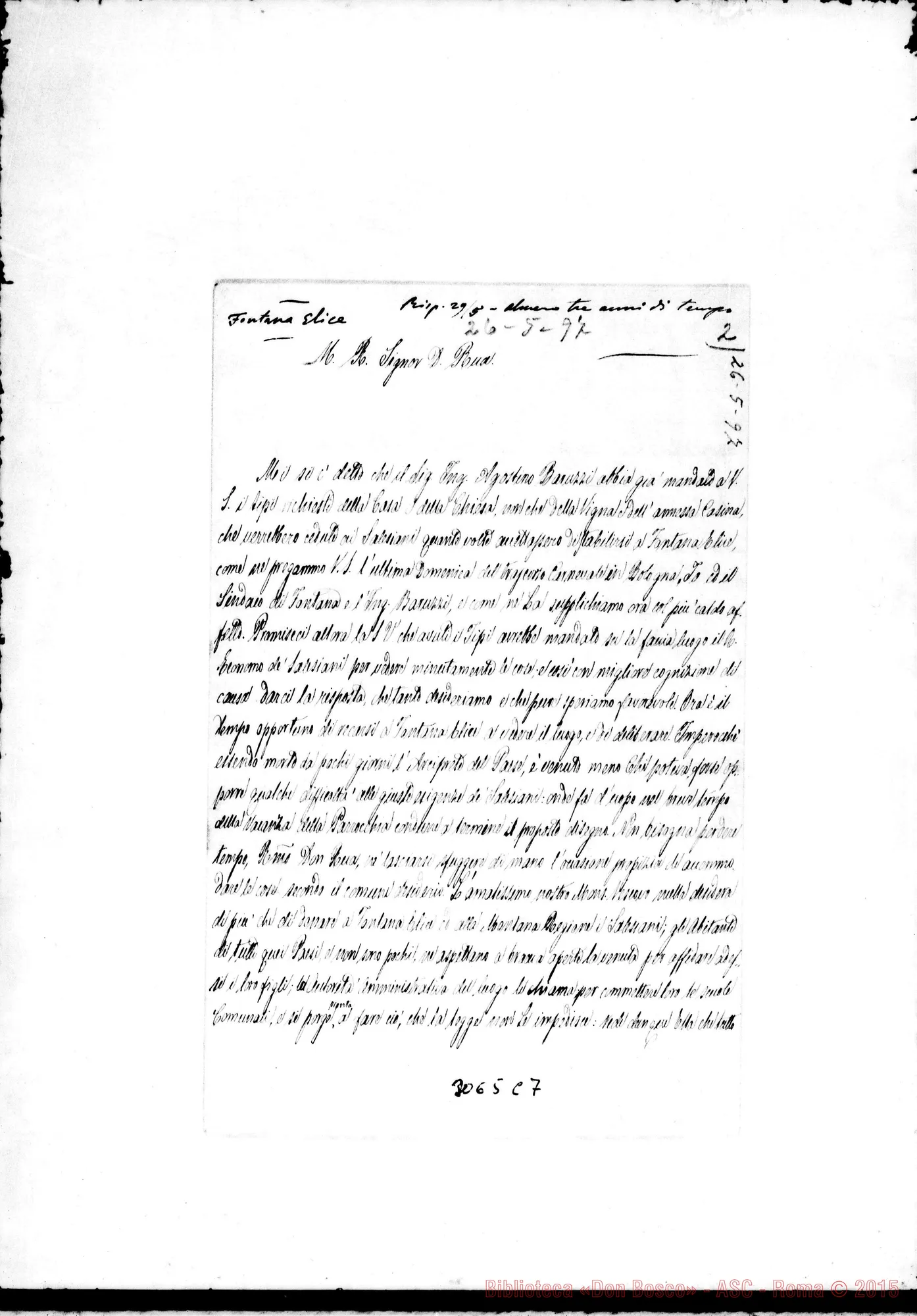 Fotogramma C 7 — Selvatici D. Domenico - D. Rua. Imola, 26-05-1897