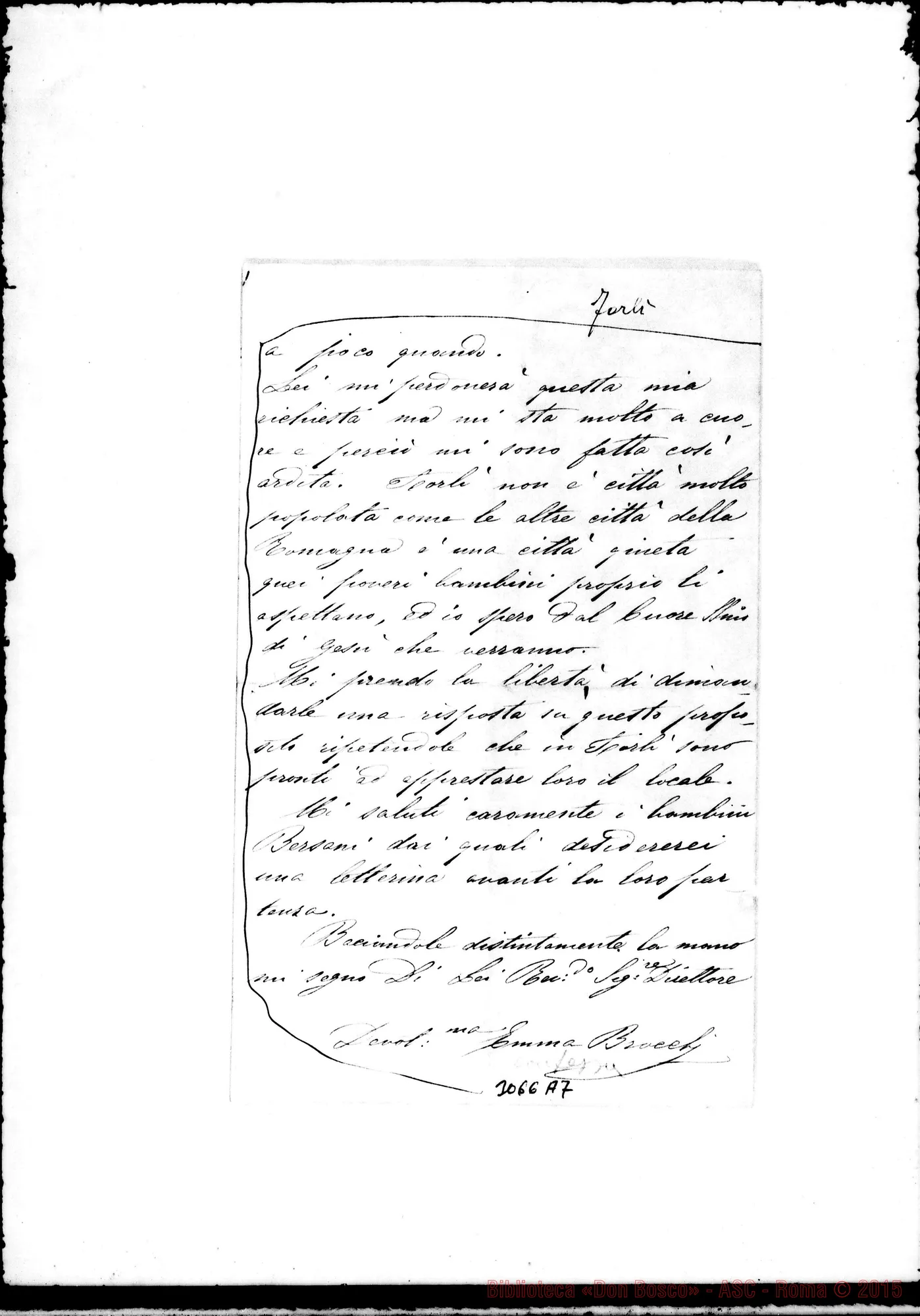 Fotogramma A 7 — Emma Broceli - Dirett. di Firenze (D. Febraro Stefano) il 26-06-1899