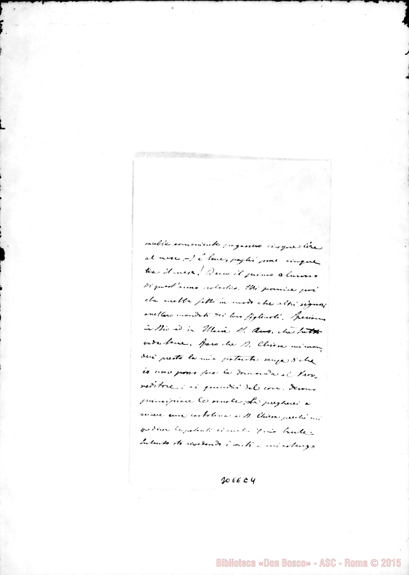 Fotogramma E 4 — D. Quartino - Sig. Ispettore. Forlì, 3-10-1900