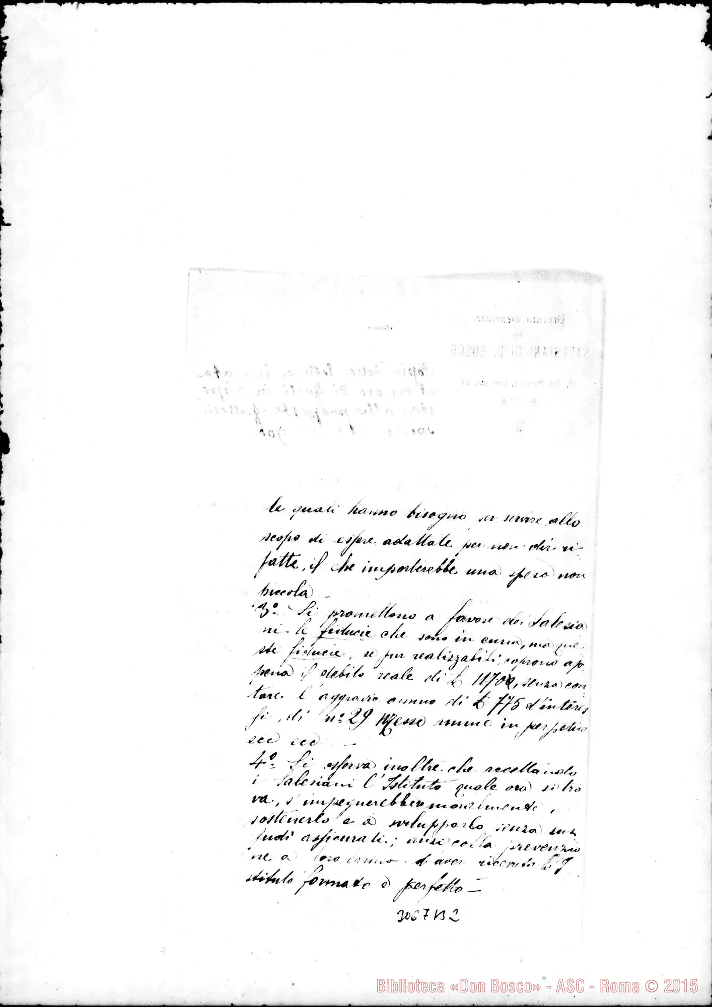 Fotogramma B 2 — D. Marenco - Vesc. di Forlì. Copia. Roma, 22-10-1900. Cfr. 3.066 D4