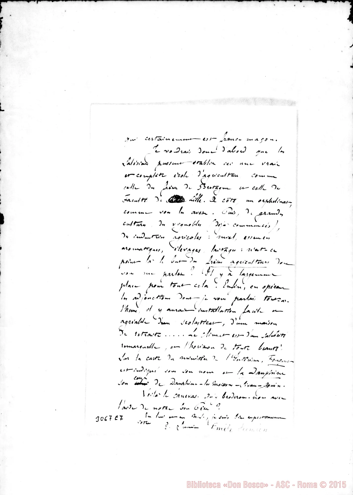 Fotogramma E 7 — Fouquet la Dauphine: Émile Sumien - Révérend Pére. Fouquet, 31-01-1897