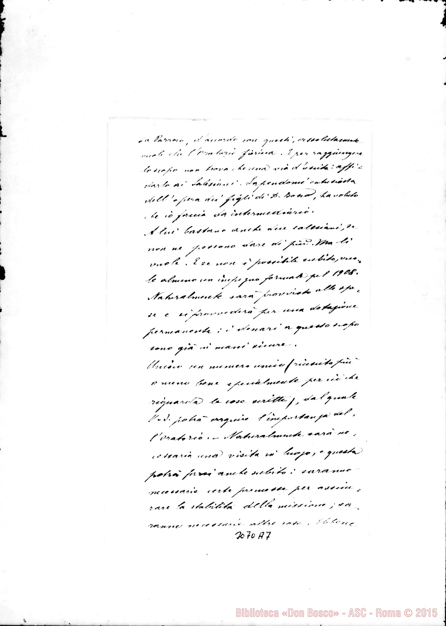 Fotogramma A 7 — Dott. Pio Benasi - D. Cerruti. Bergamo, 8-11-1907