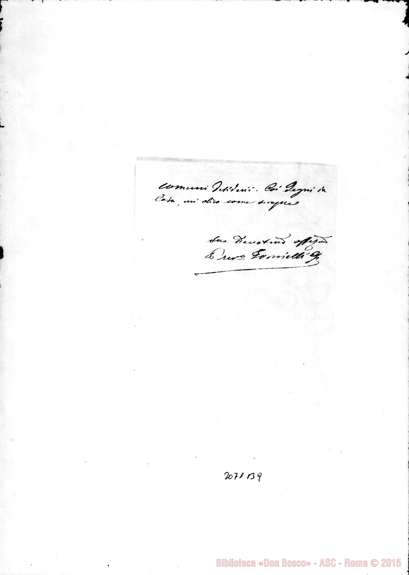 Fotogramma B 9 — Gravellona: Prevosto Fornielli - Sig. Cavaliere. Gravellona, 27-04-1897