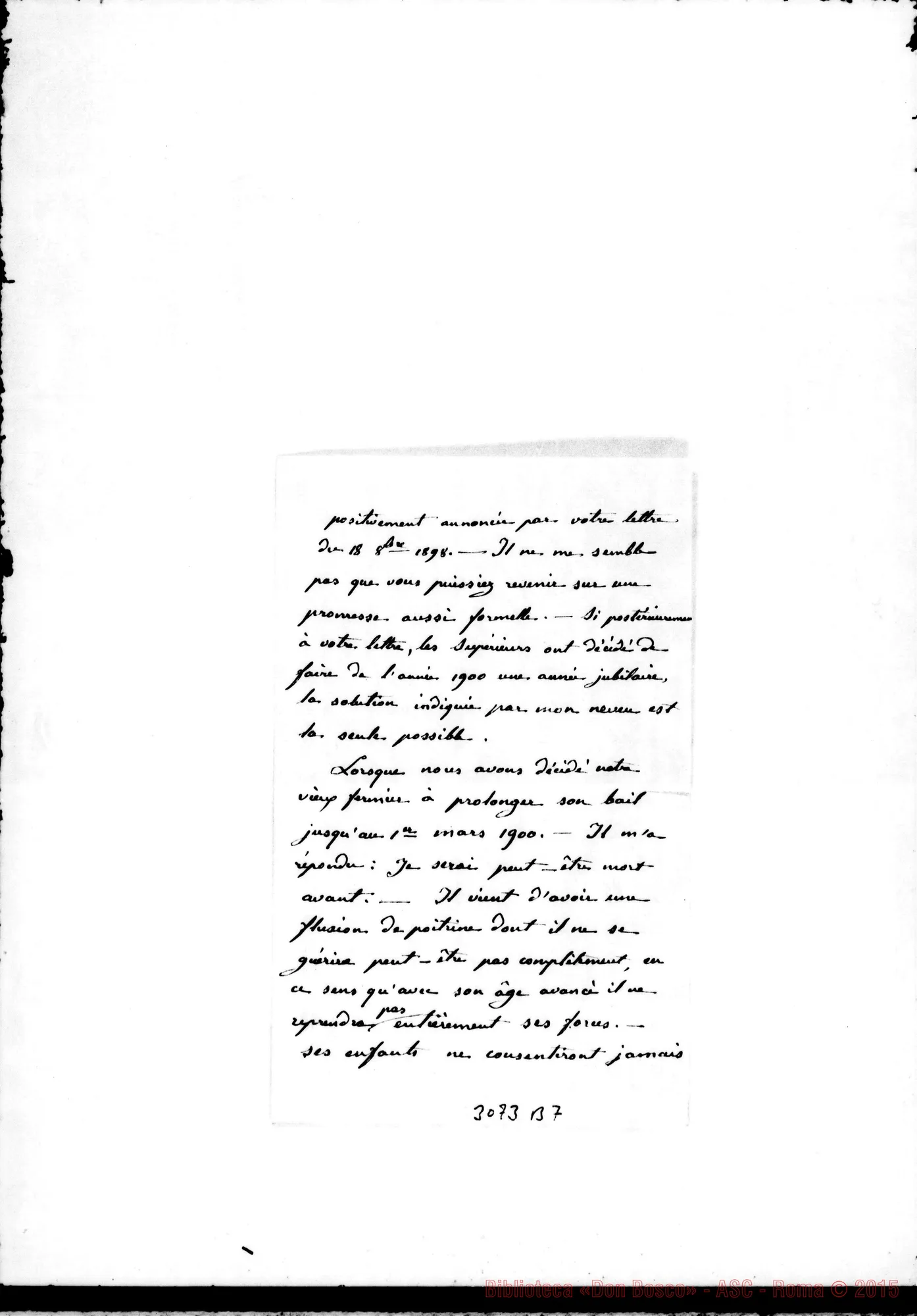 Fotogramma B 7 — J. de Cessac - Révérend Pére. Gueret, 26-03-1899